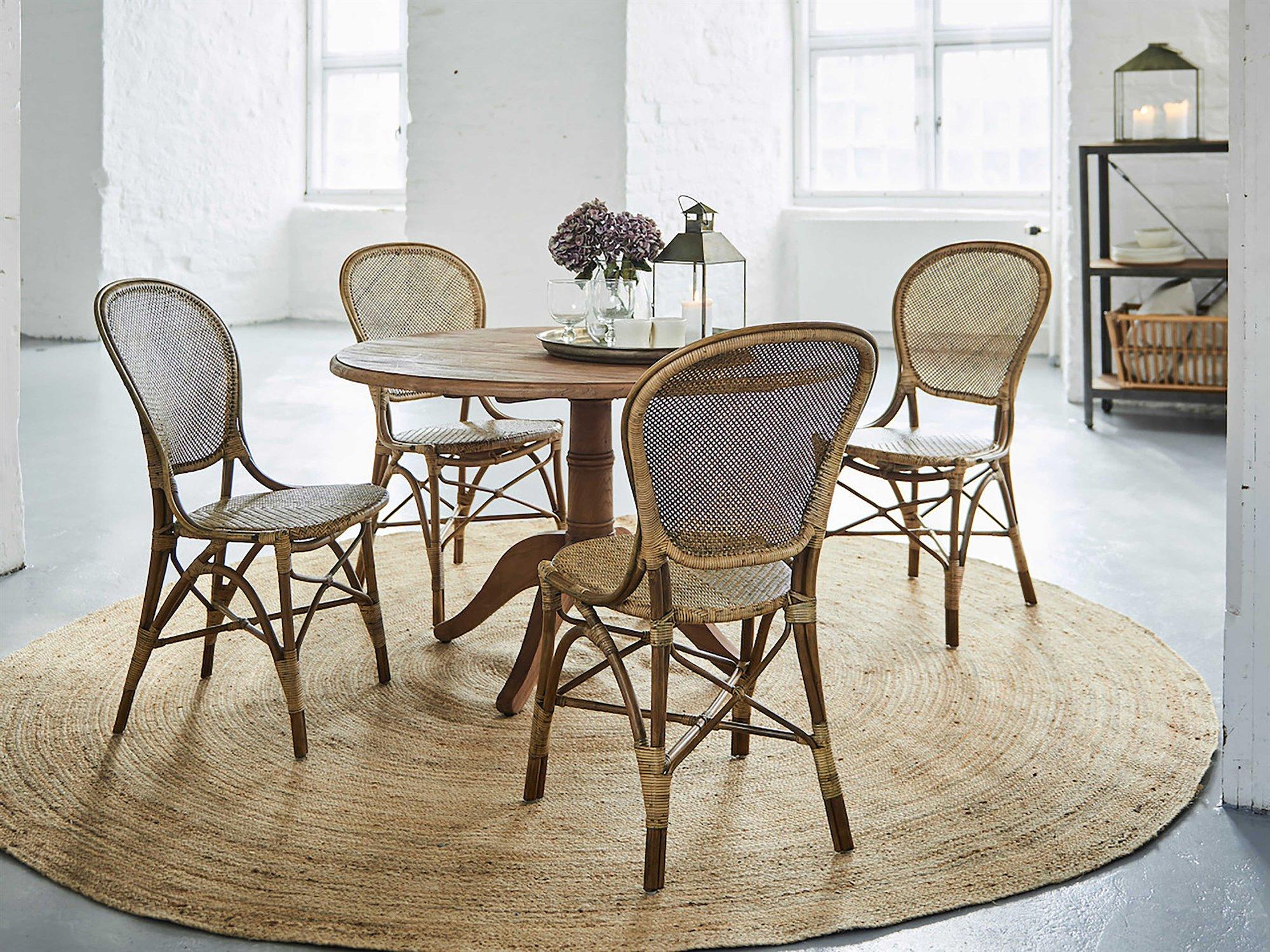 Sika Indoor Teak Rattan Dining Room Set