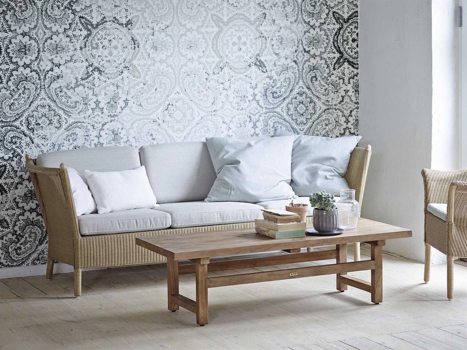 Sika Indoor Teak Rectangular Wood Coffee Table