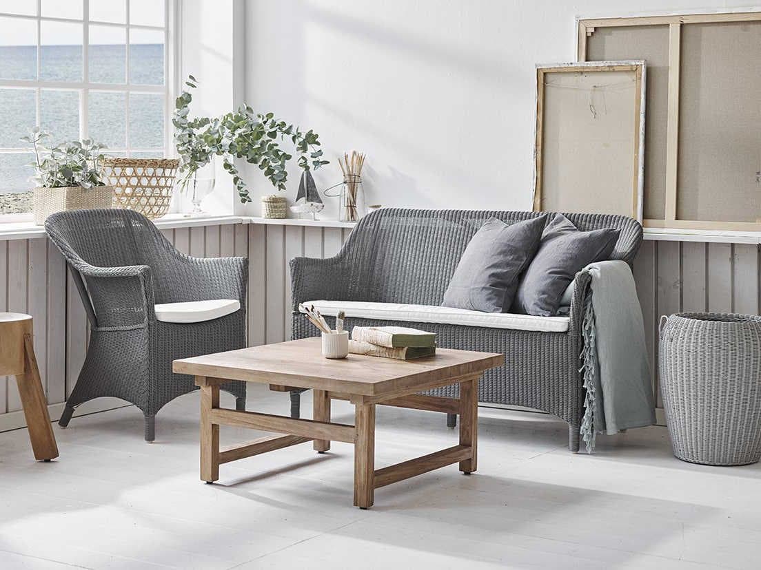 Sika Indoor Teak Square Wood Coffee Table