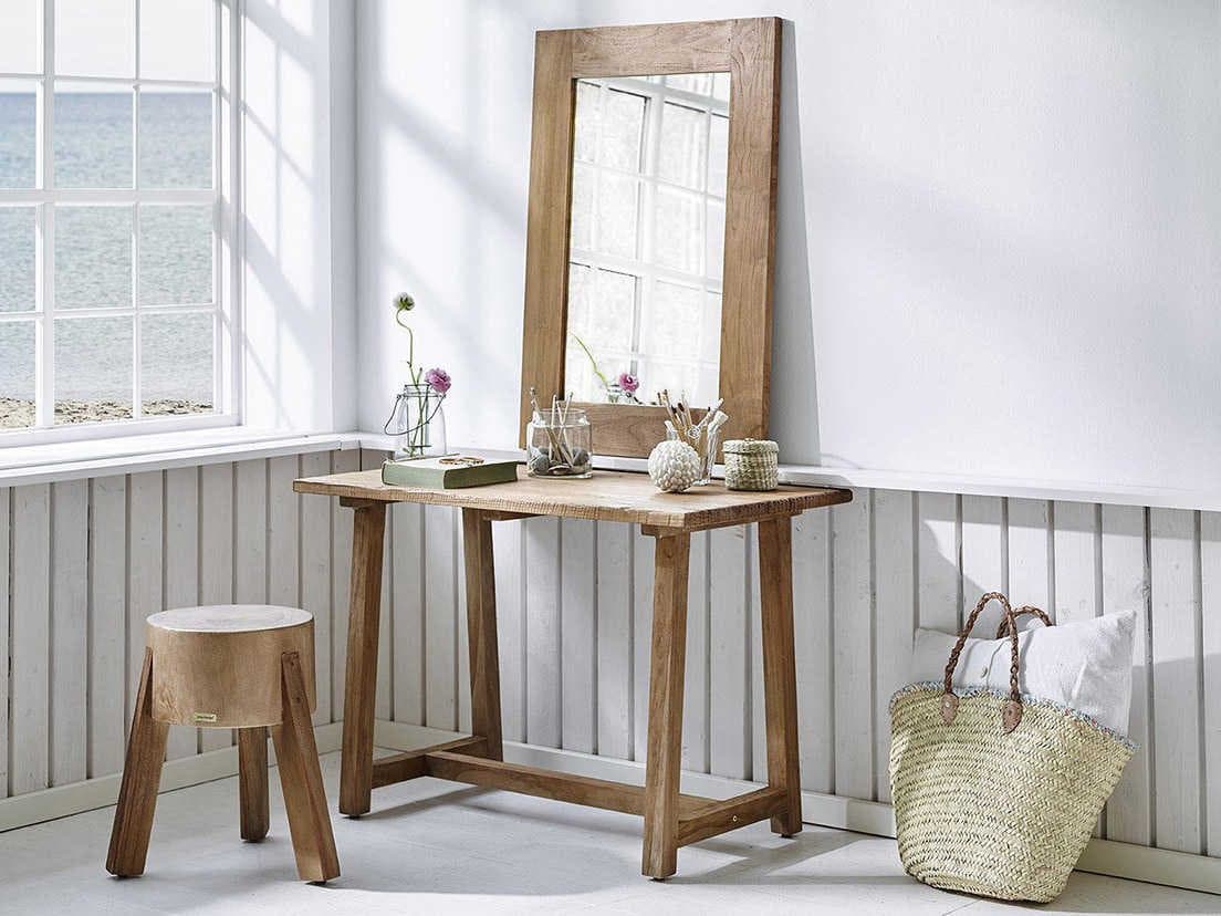 Sika Indoor Lucas Teak Brown Wood Computer Desk