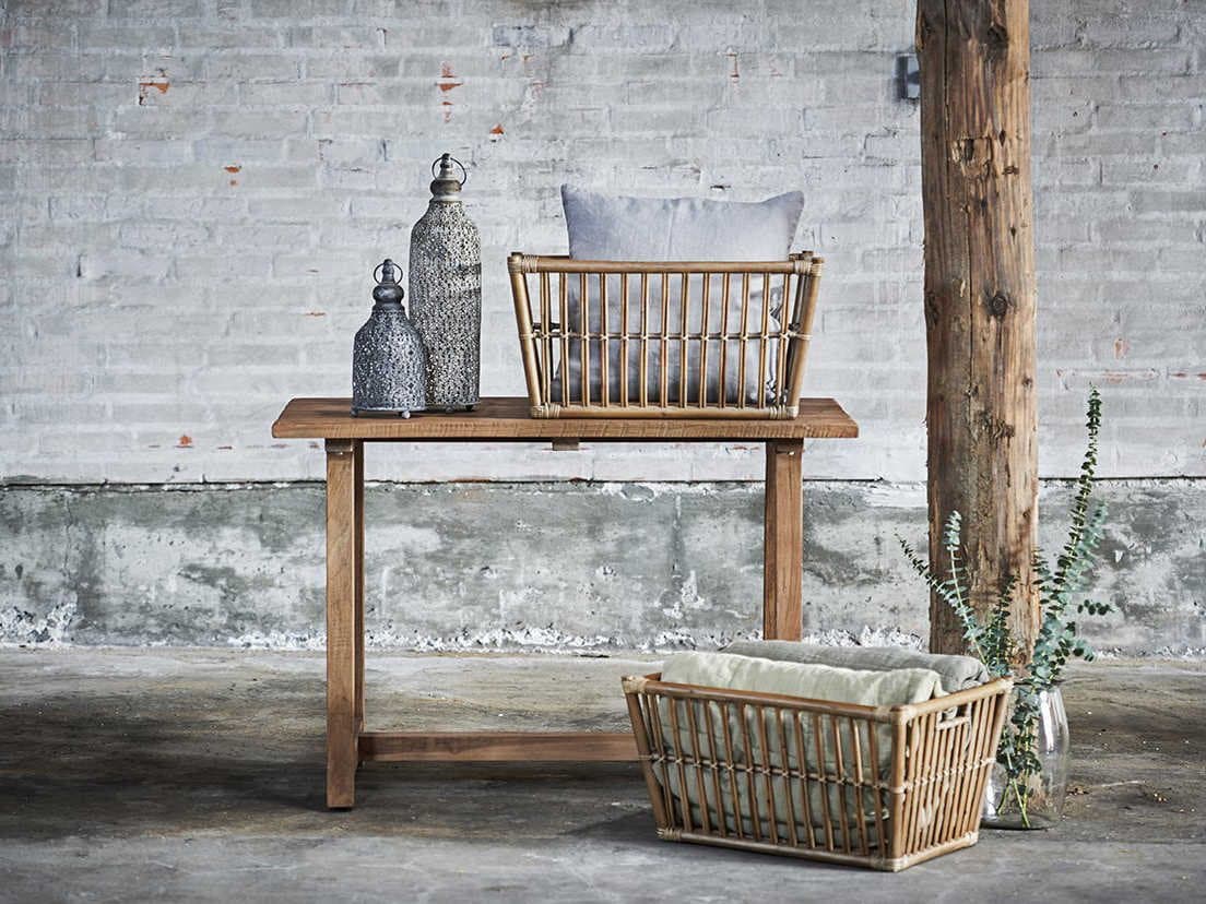 Sika Indoor Lucas Teak Brown Wood Computer Desk