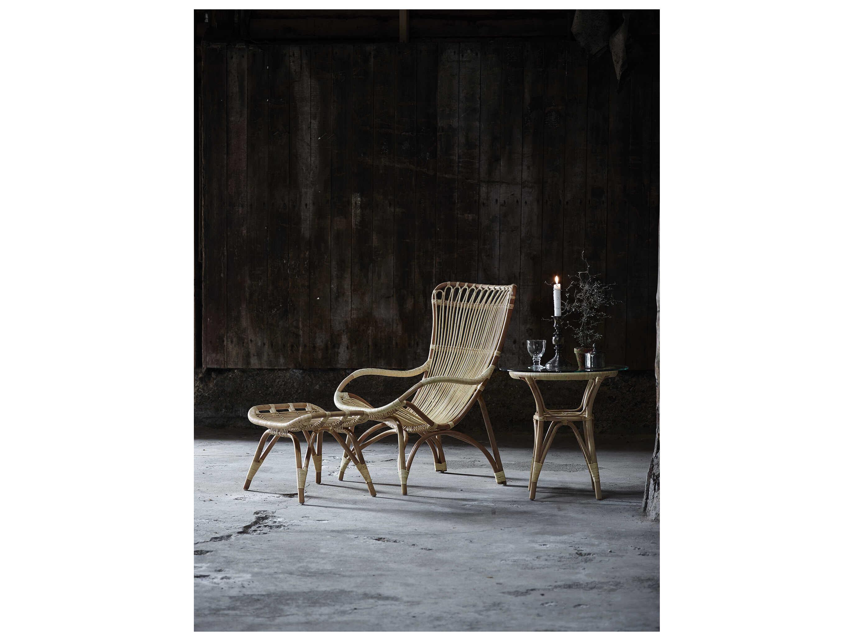 Sika Indoor Originals Brown Accent Chair & Natural Cushion Set