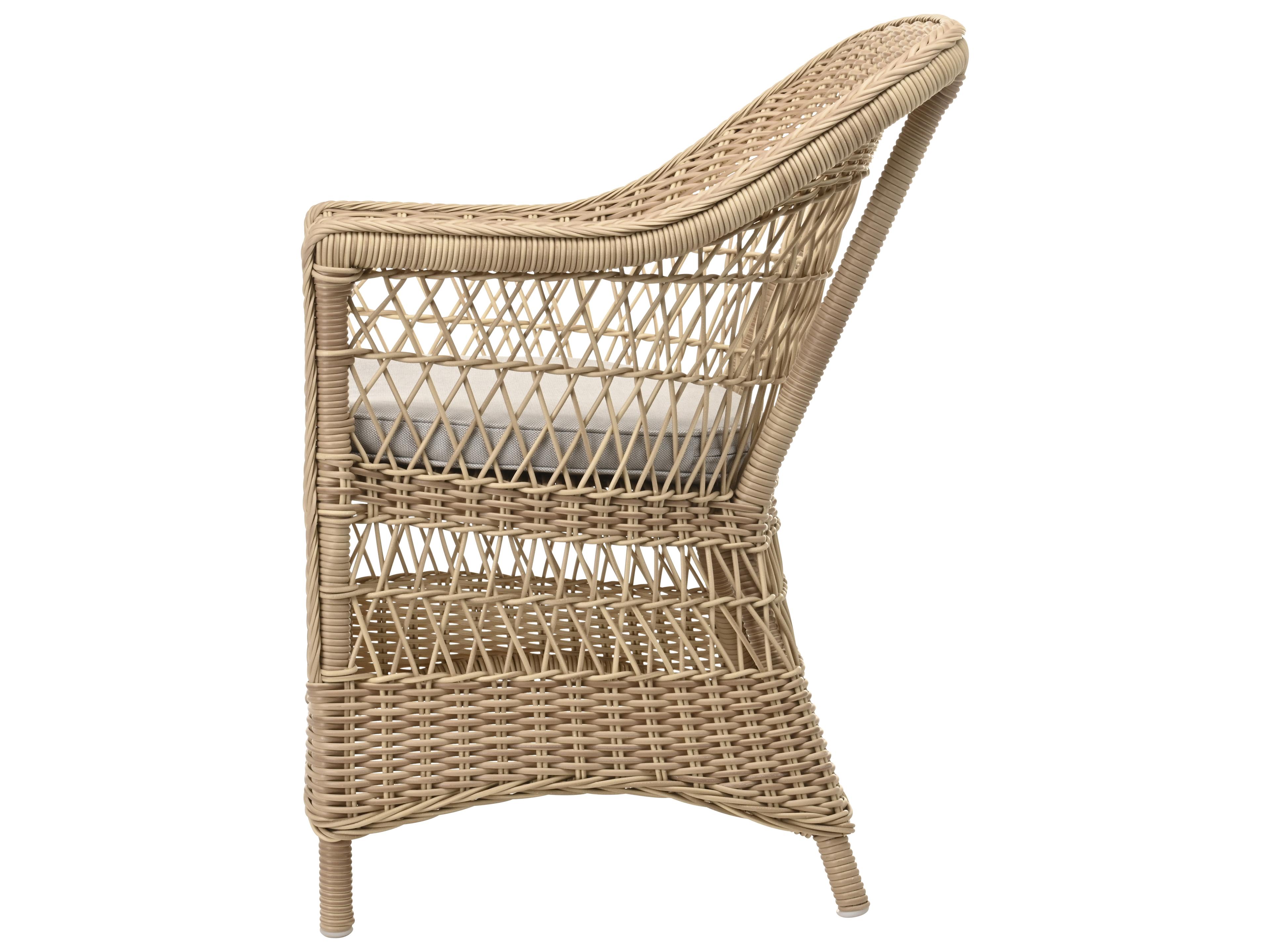 Sika Indoor Georgia Garden Charlot Gray Fabric Accent Chair with Cushion