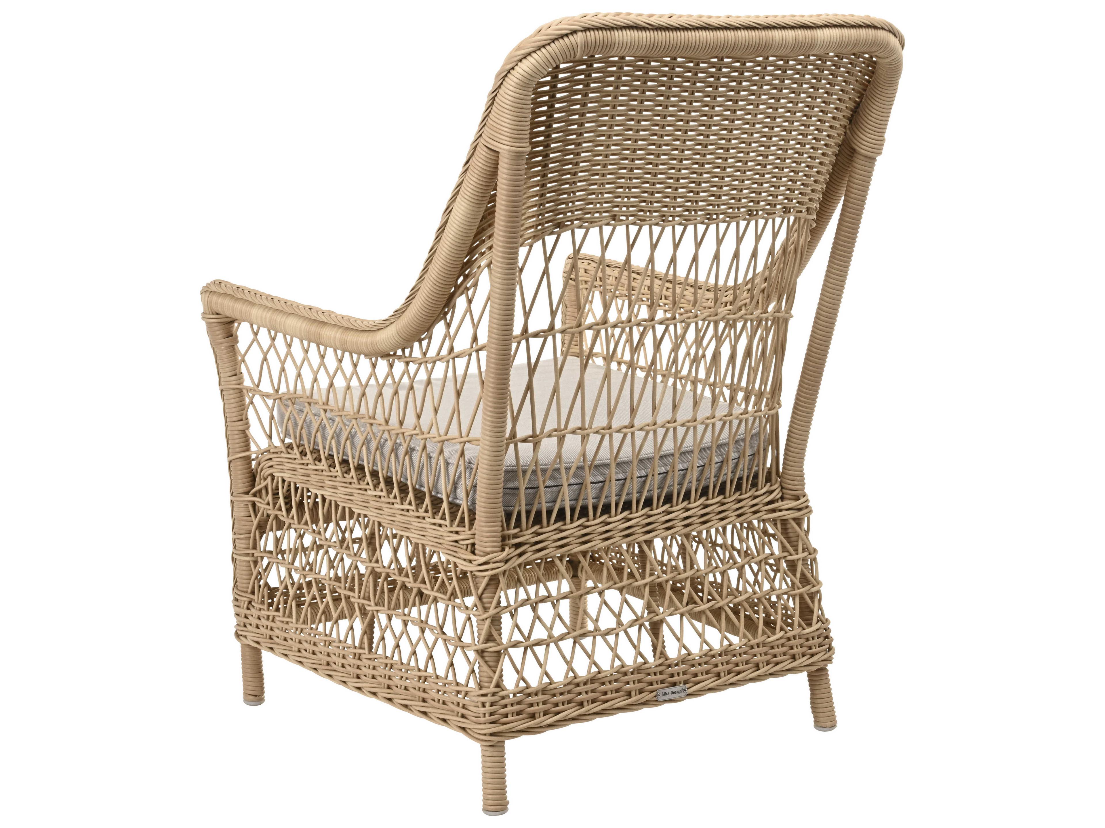 Sika Indoor Georgia Garden Dawn Gray Fabric Accent Chair with Cushion