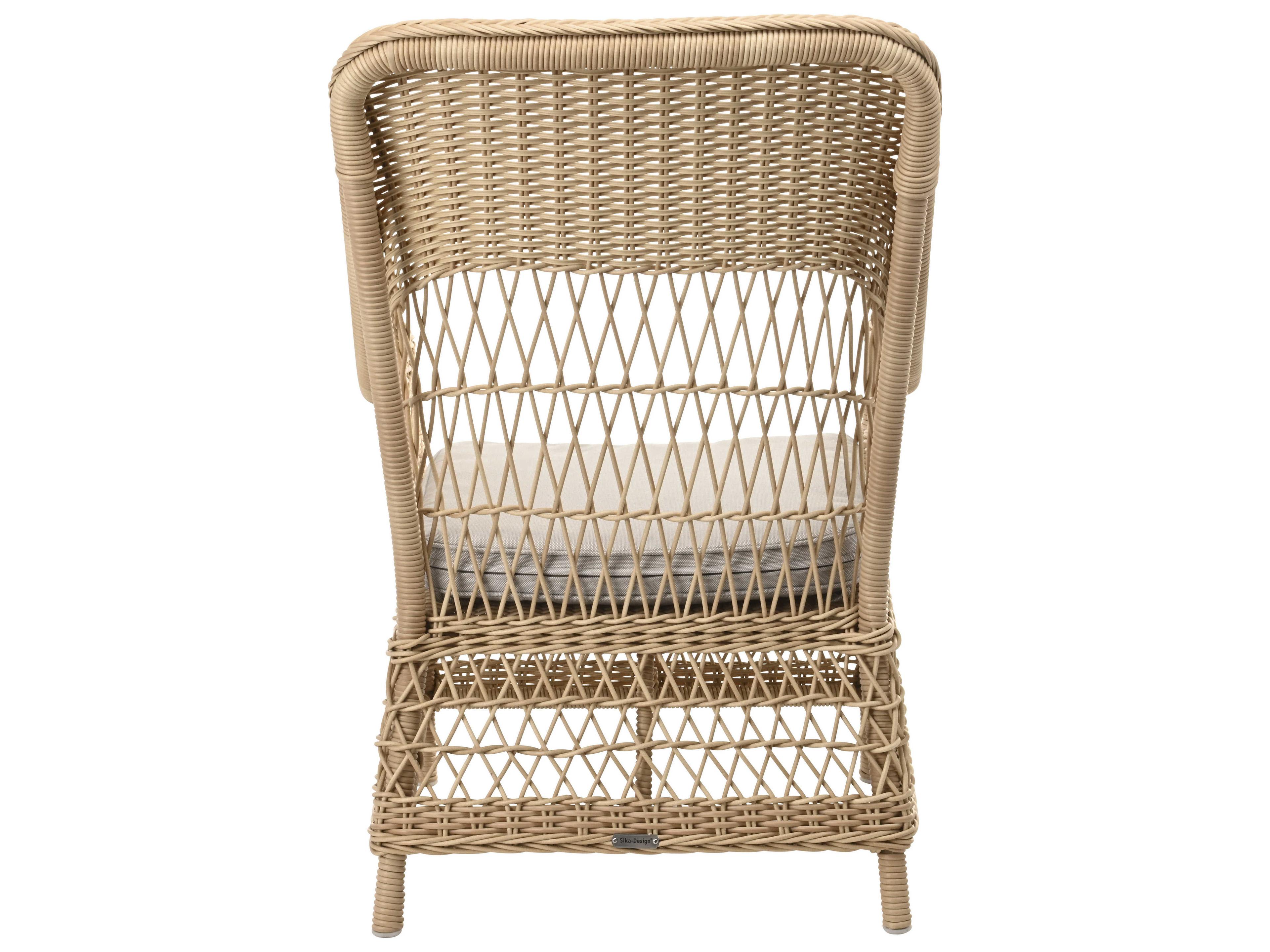 Sika Indoor Georgia Garden Dawn Gray Fabric Accent Chair with Cushion