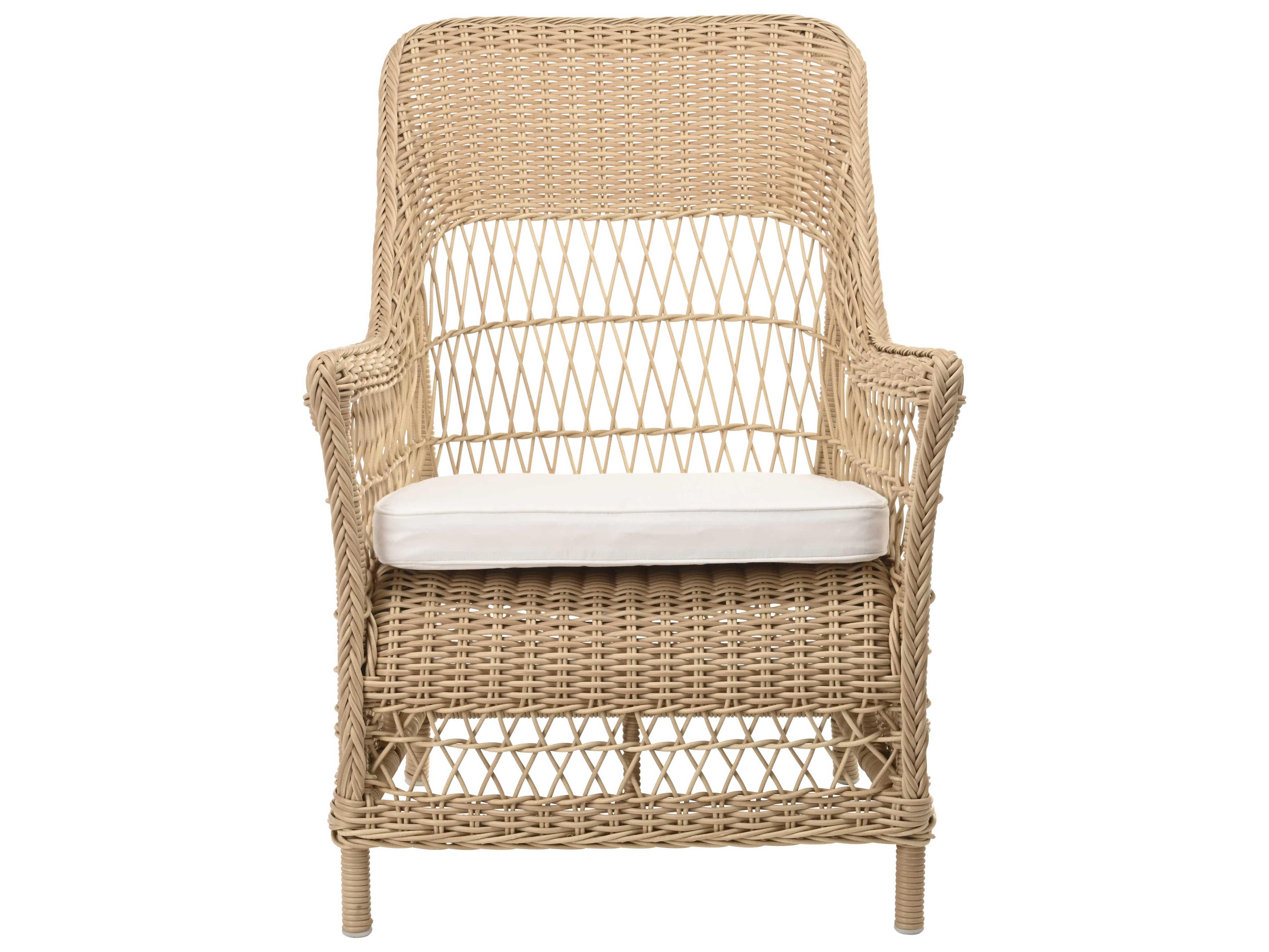 Sika Indoor Georgia Garden Dawn White Fabric Accent Chair with Cushion