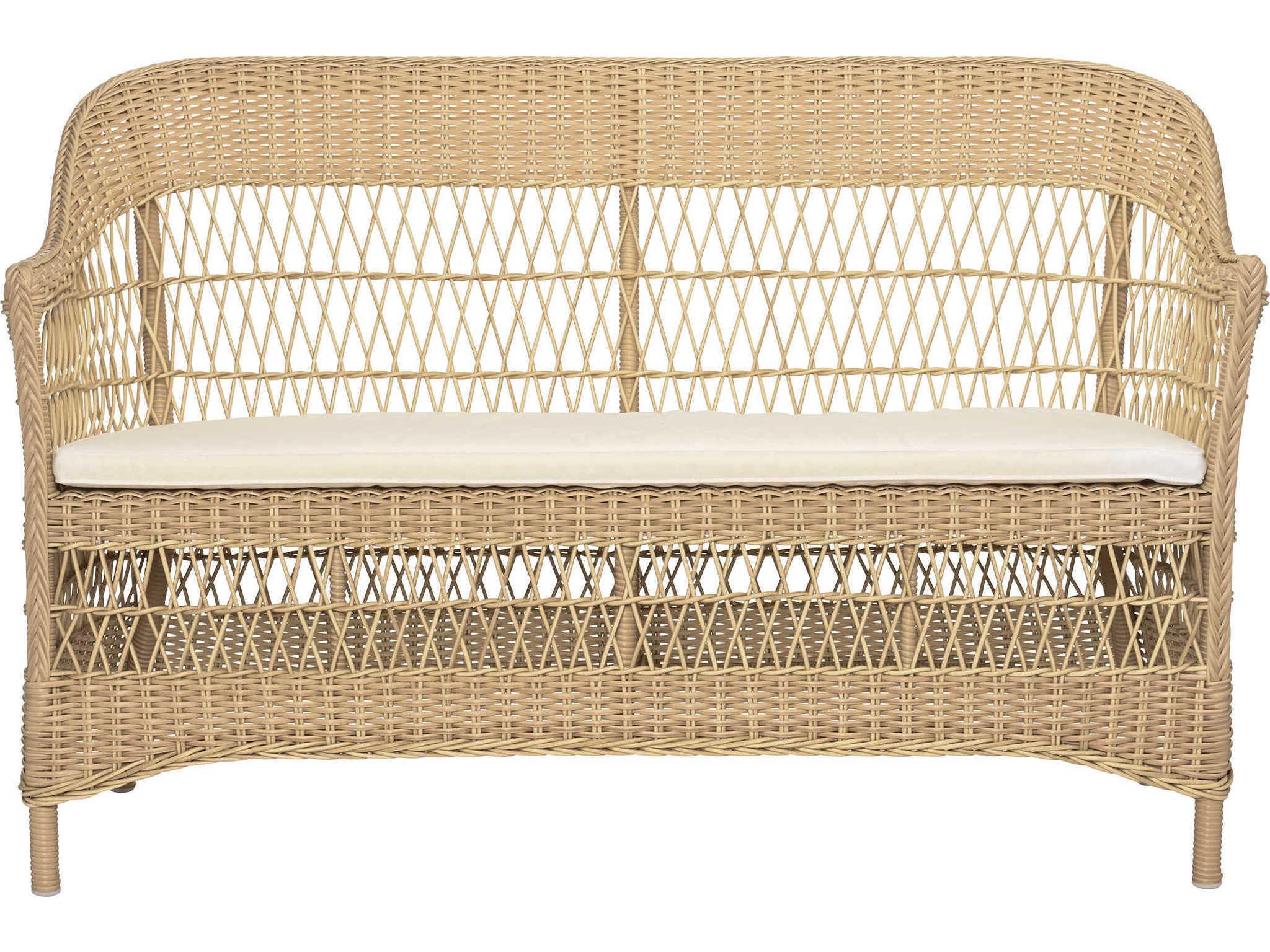 Sika Indoor Georgia Garden Charlot White Upholstered Loveseat