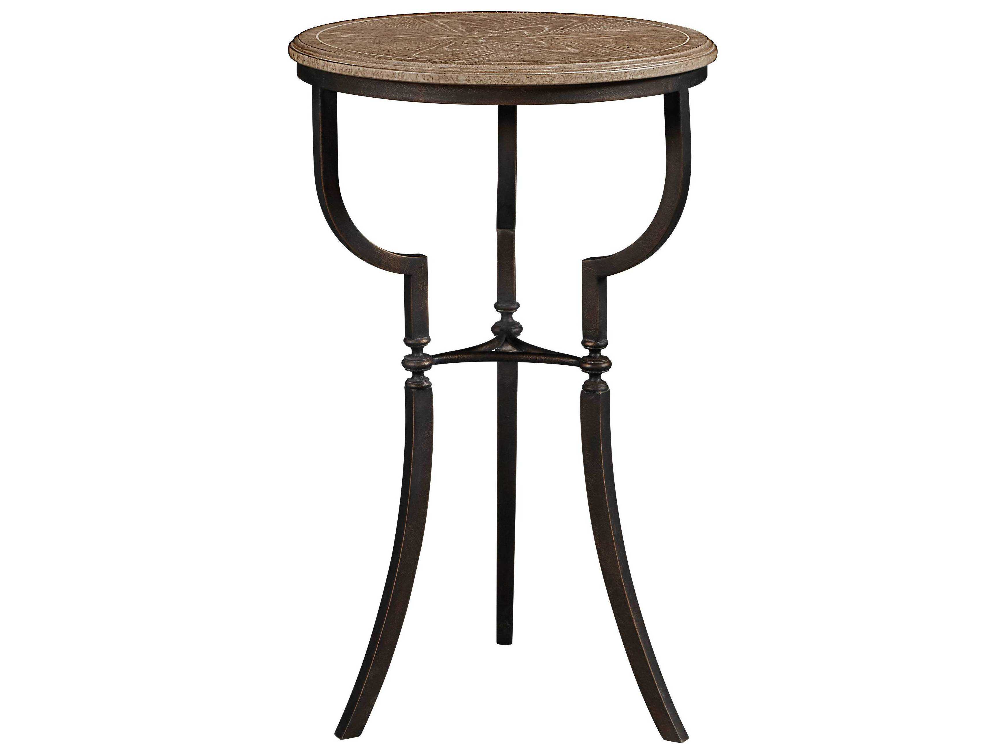 Stanley Furniture Wethersfield Estate Round Wood Brimfield Oak End Table