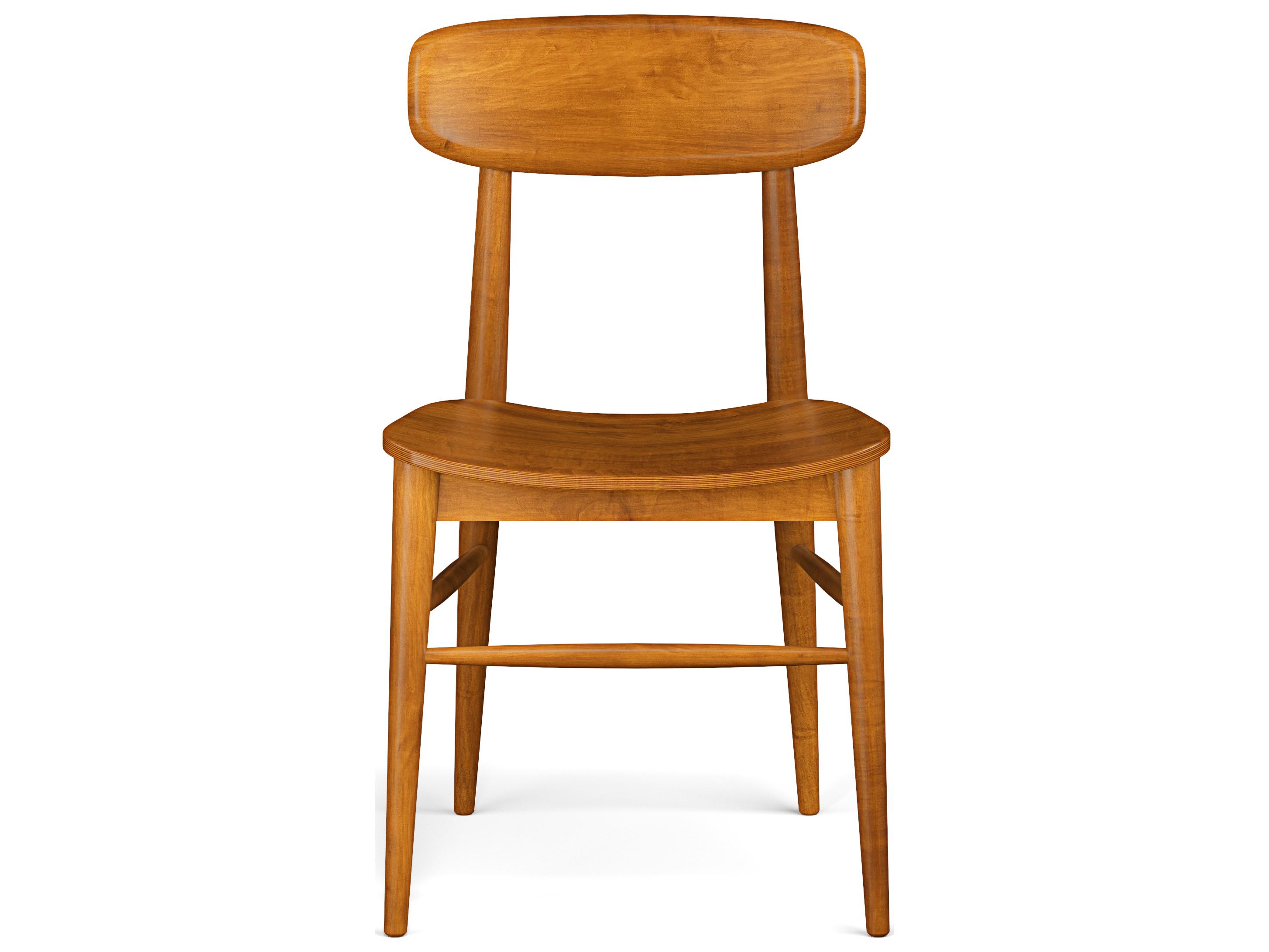 Saloom Banks Beech Wood Brown Armless Dining Chair