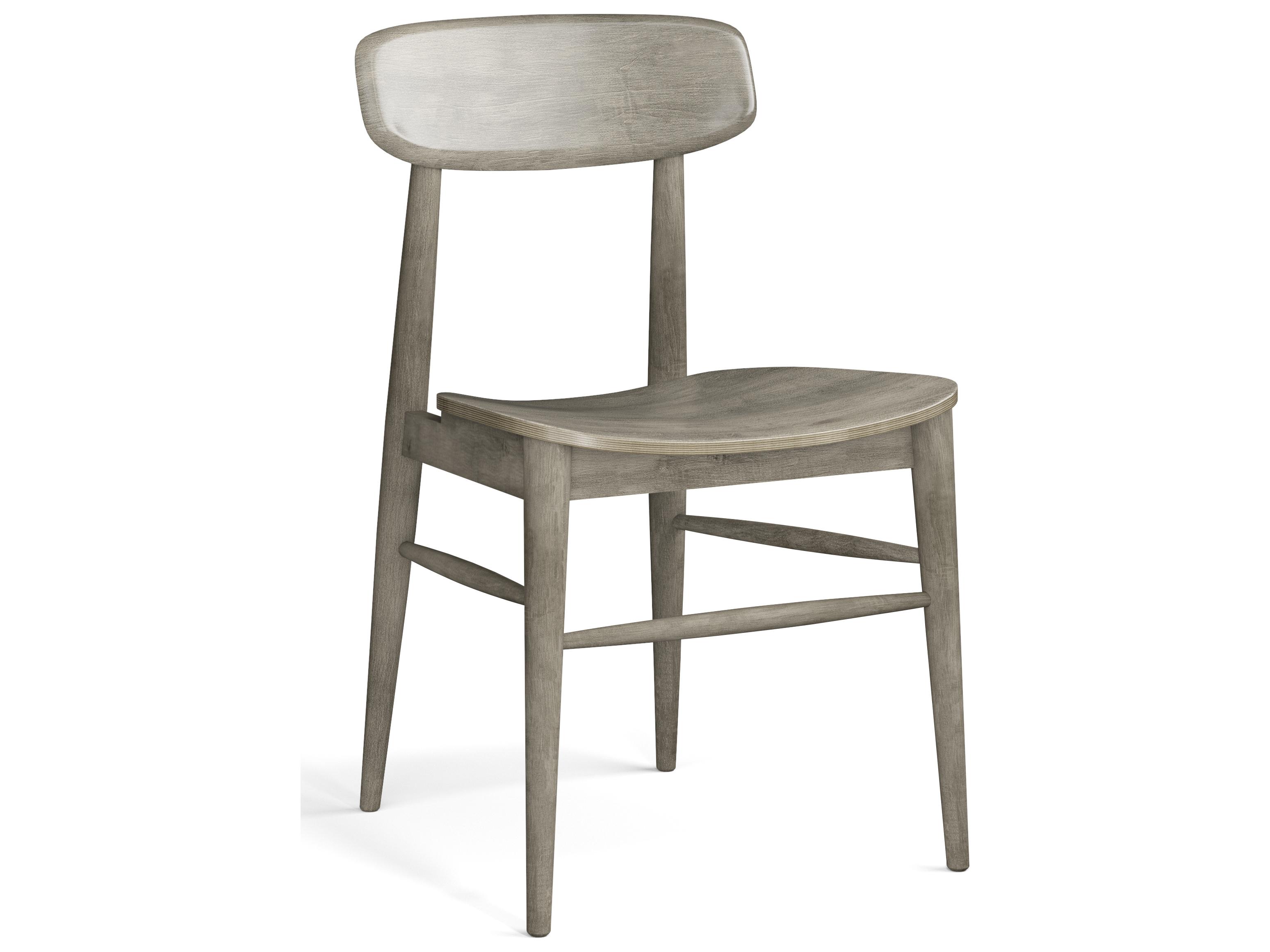Saloom Banks Beech Wood Gray Armless Dining Chair