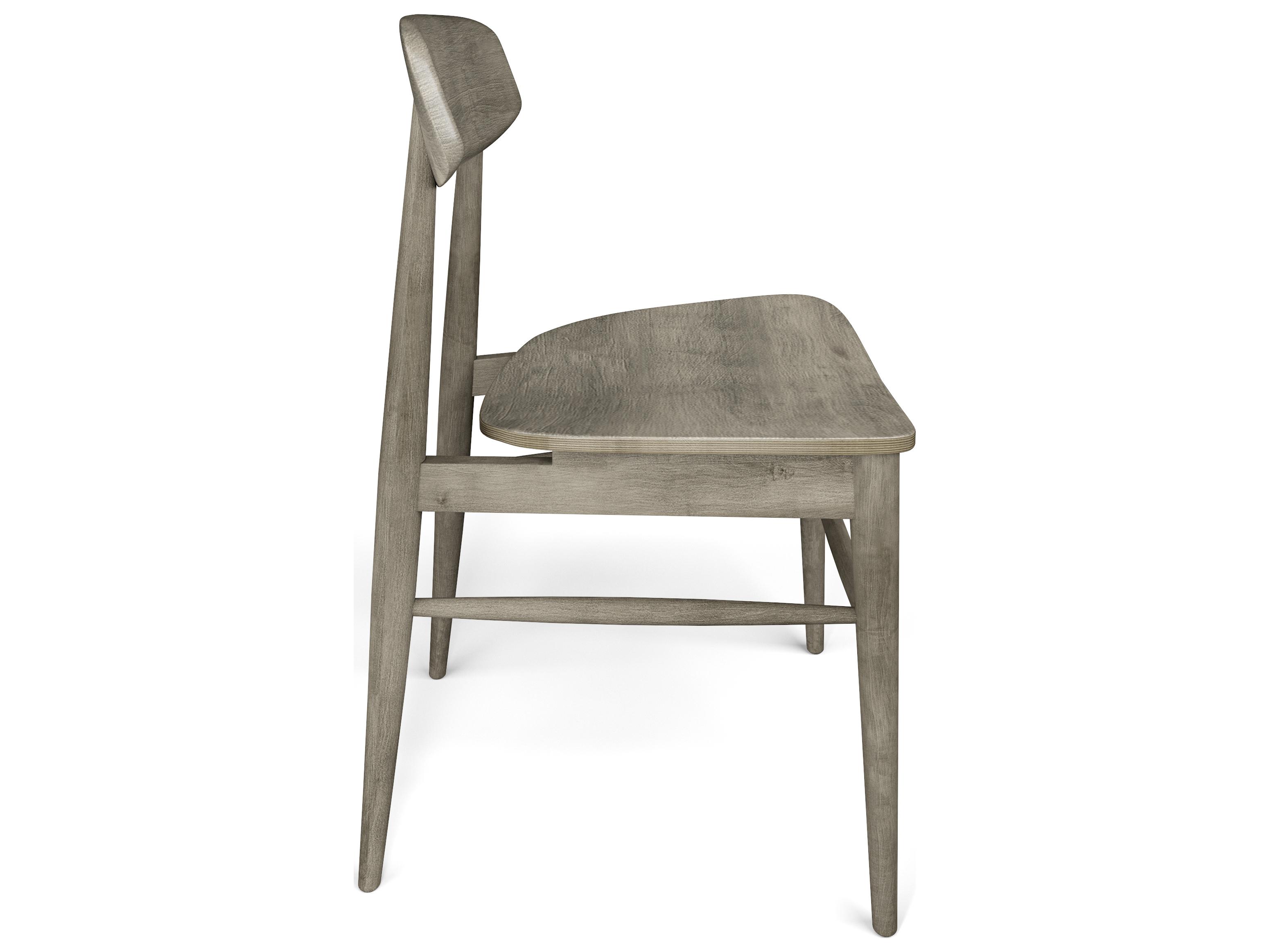 Saloom Banks Beech Wood Gray Armless Dining Chair