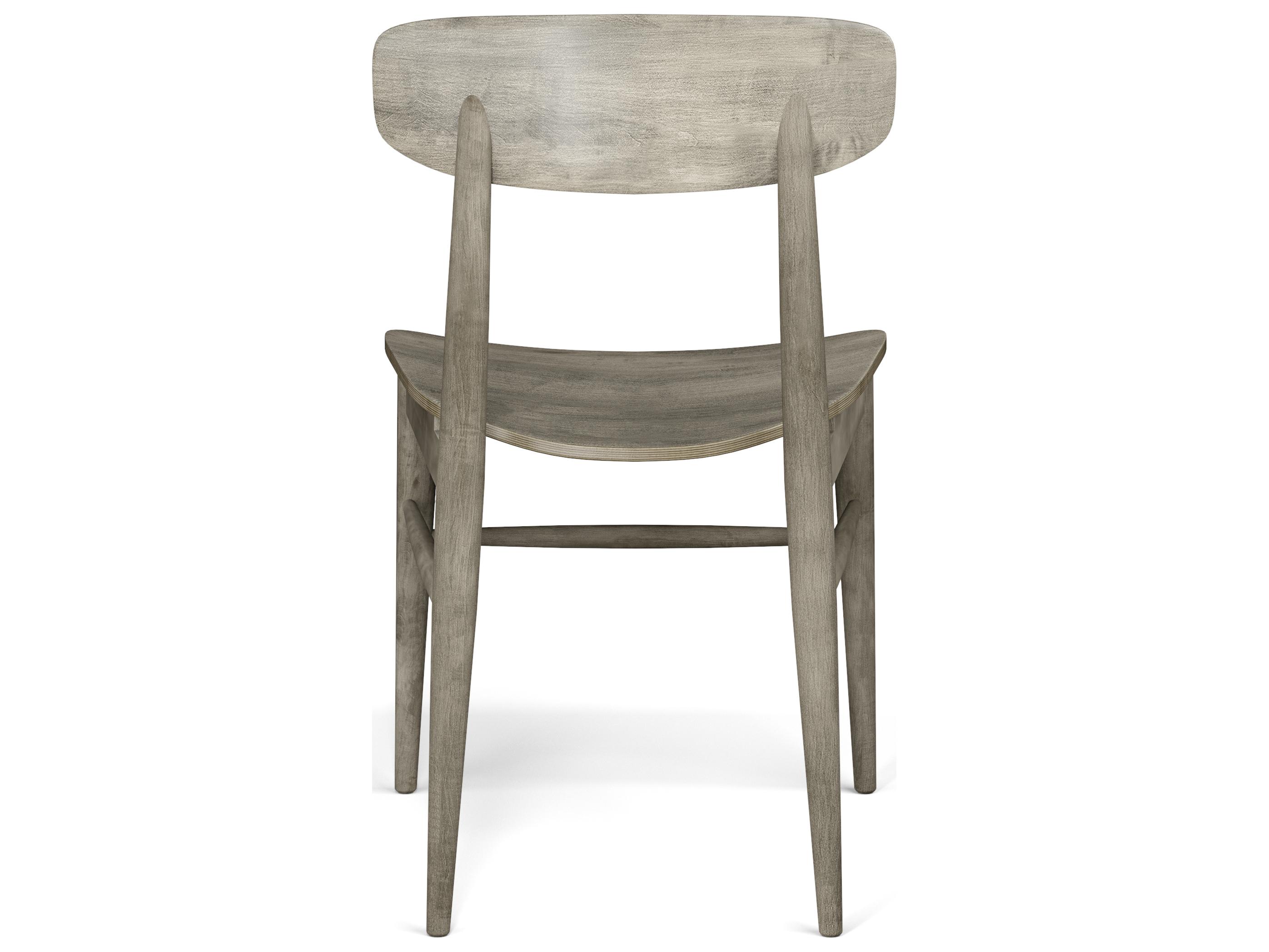 Saloom Banks Beech Wood Gray Armless Dining Chair