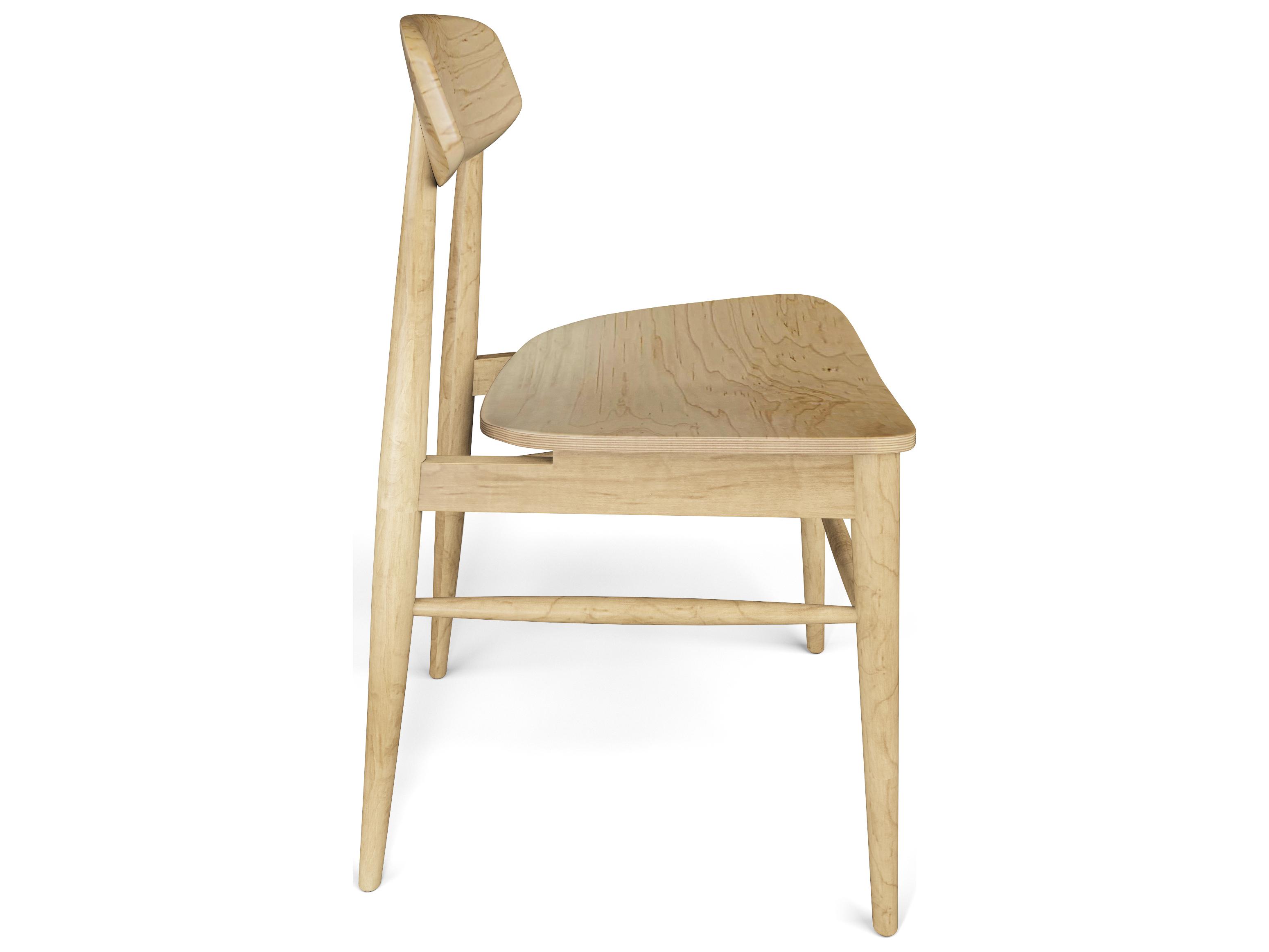 Saloom Banks Beech Wood Natural Armless Dining Chair