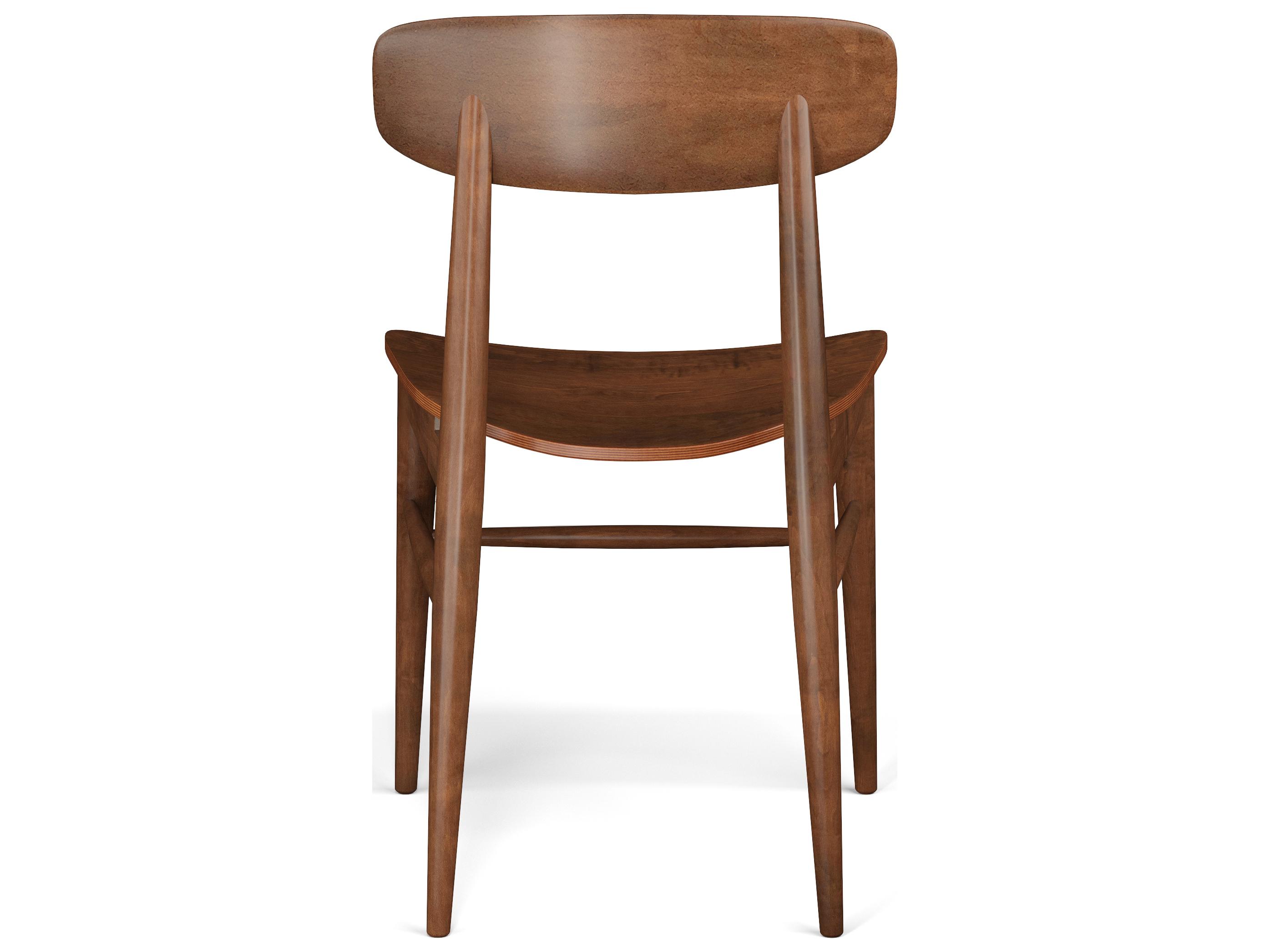 Saloom Banks Beech Wood Brown Armless Dining Chair