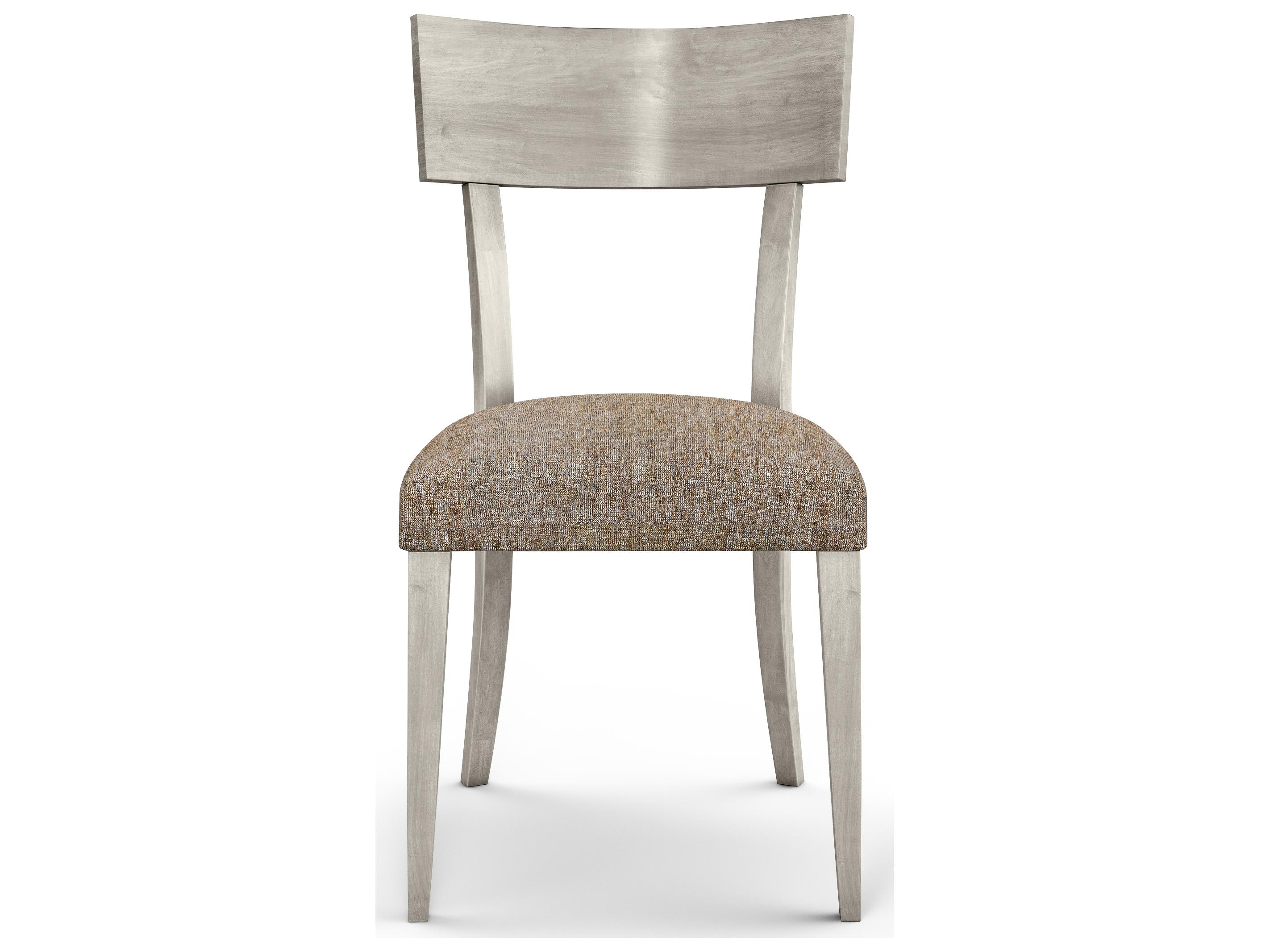 Saloom Simon Beech Wood Brown Upholstered Armless Dining Chair