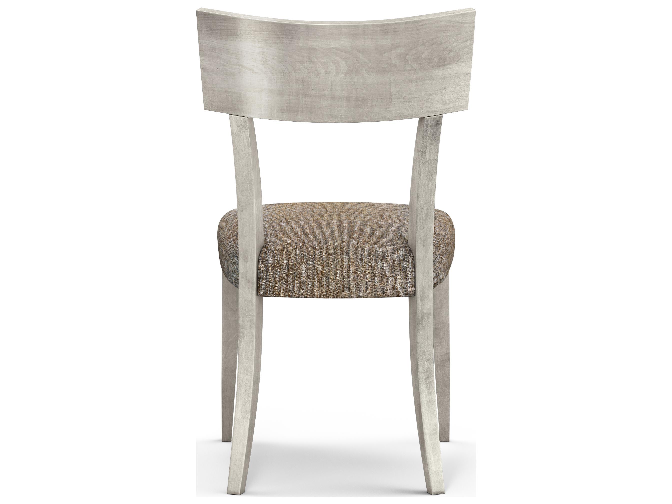 Saloom Simon Beech Wood Brown Upholstered Armless Dining Chair