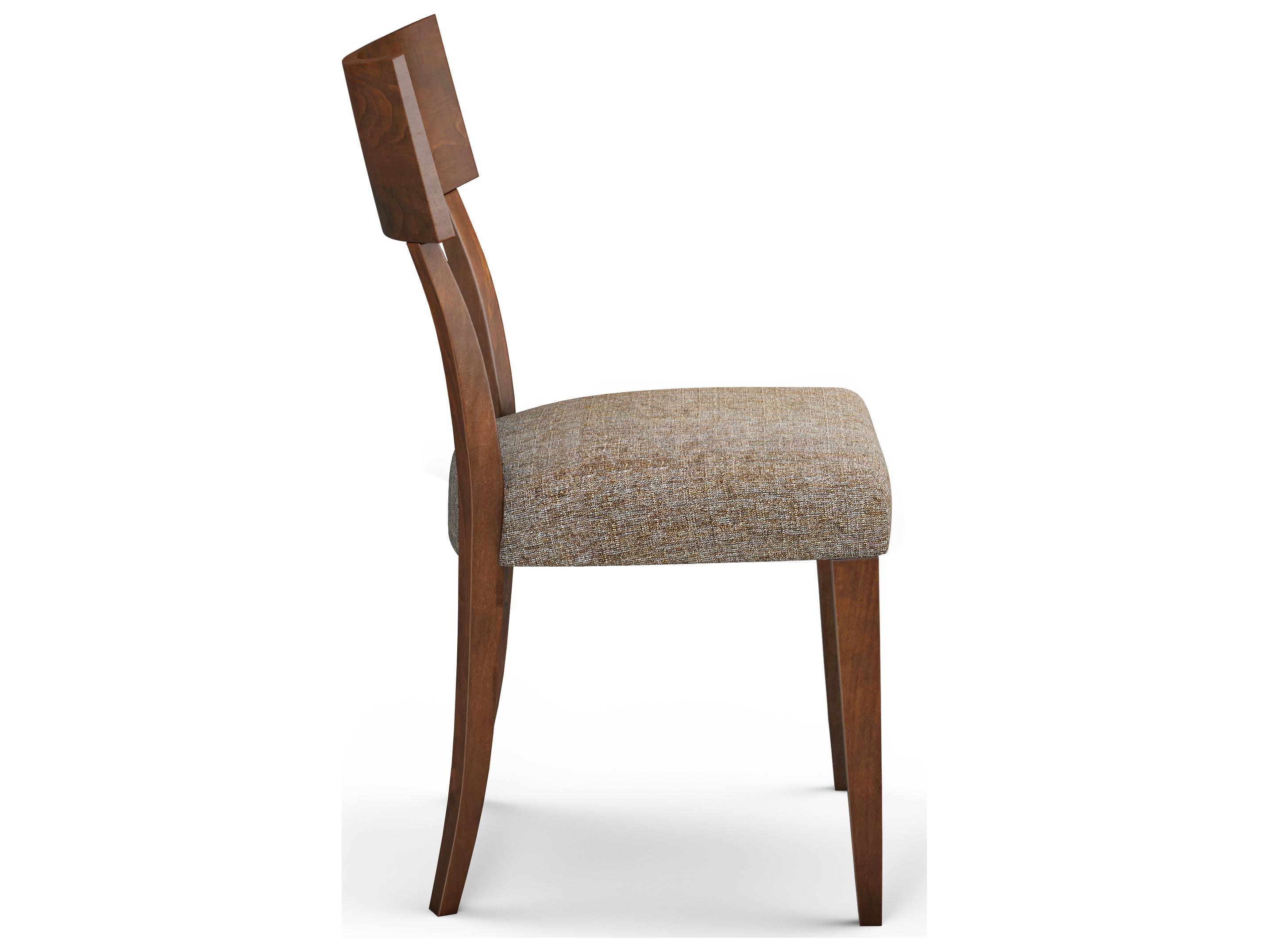 Saloom Simon Beech Wood Brown Upholstered Armless Dining Chair
