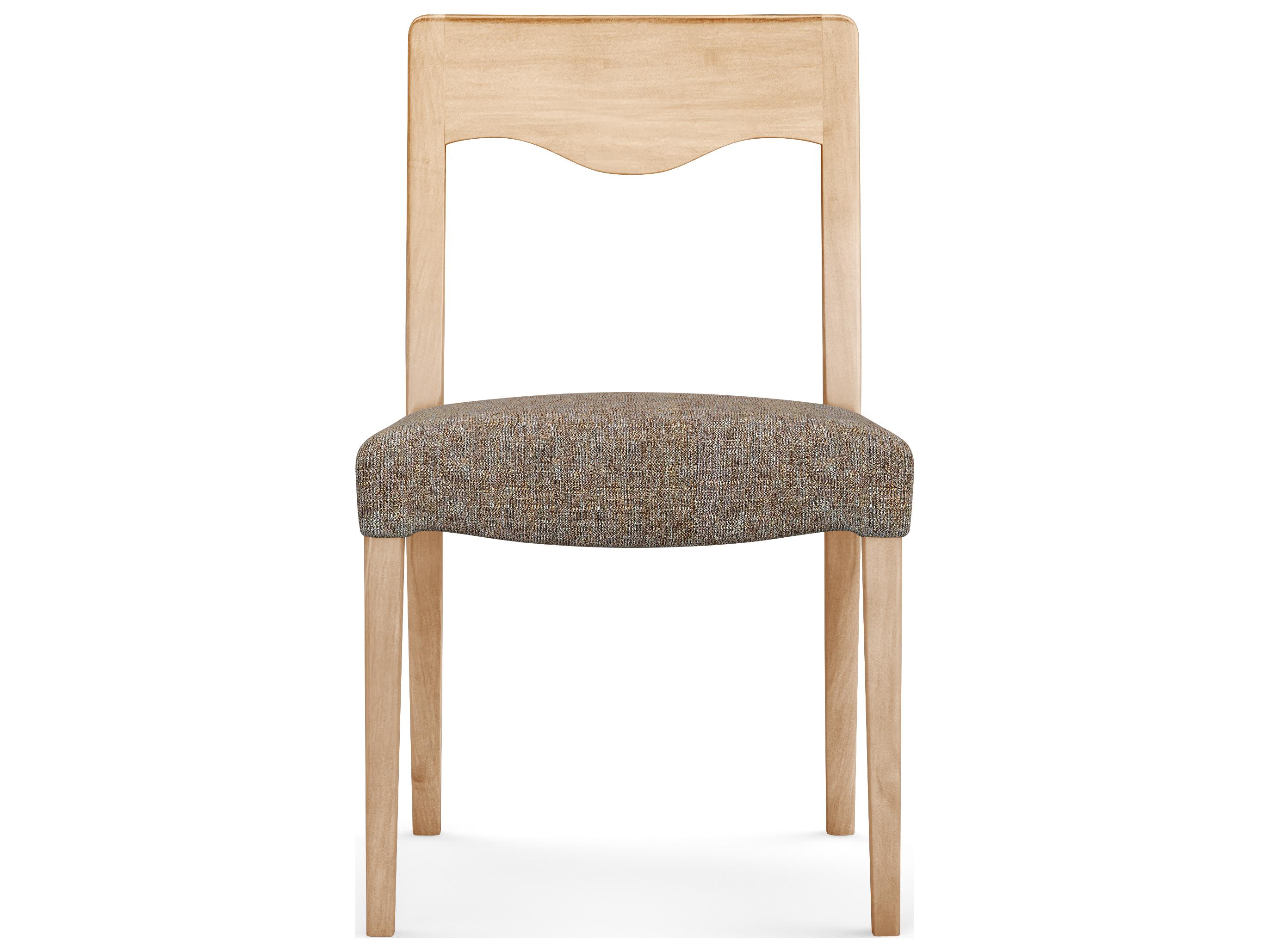 Saloom Rachel Beech Wood Brown Upholstered Armless Dining Chair