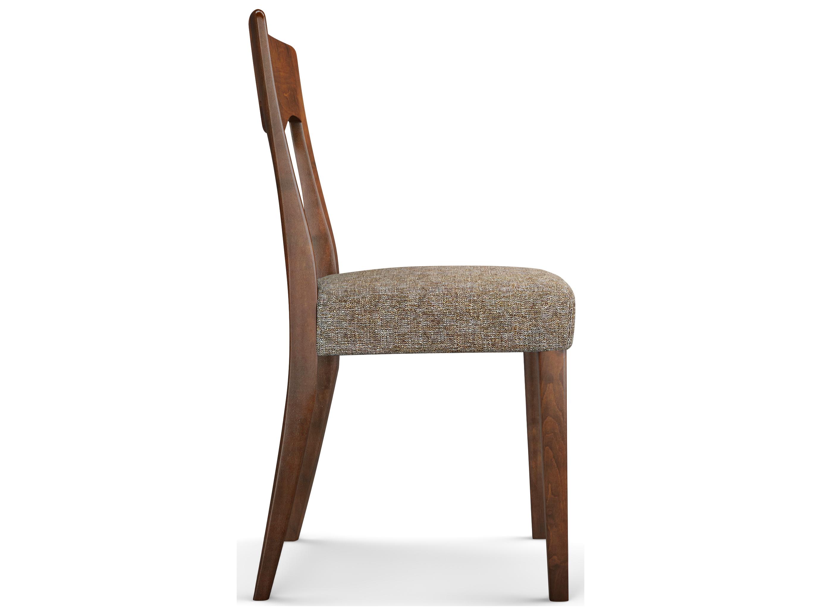 Saloom Rachel Beech Wood Beige Upholstered Armless Dining Chair