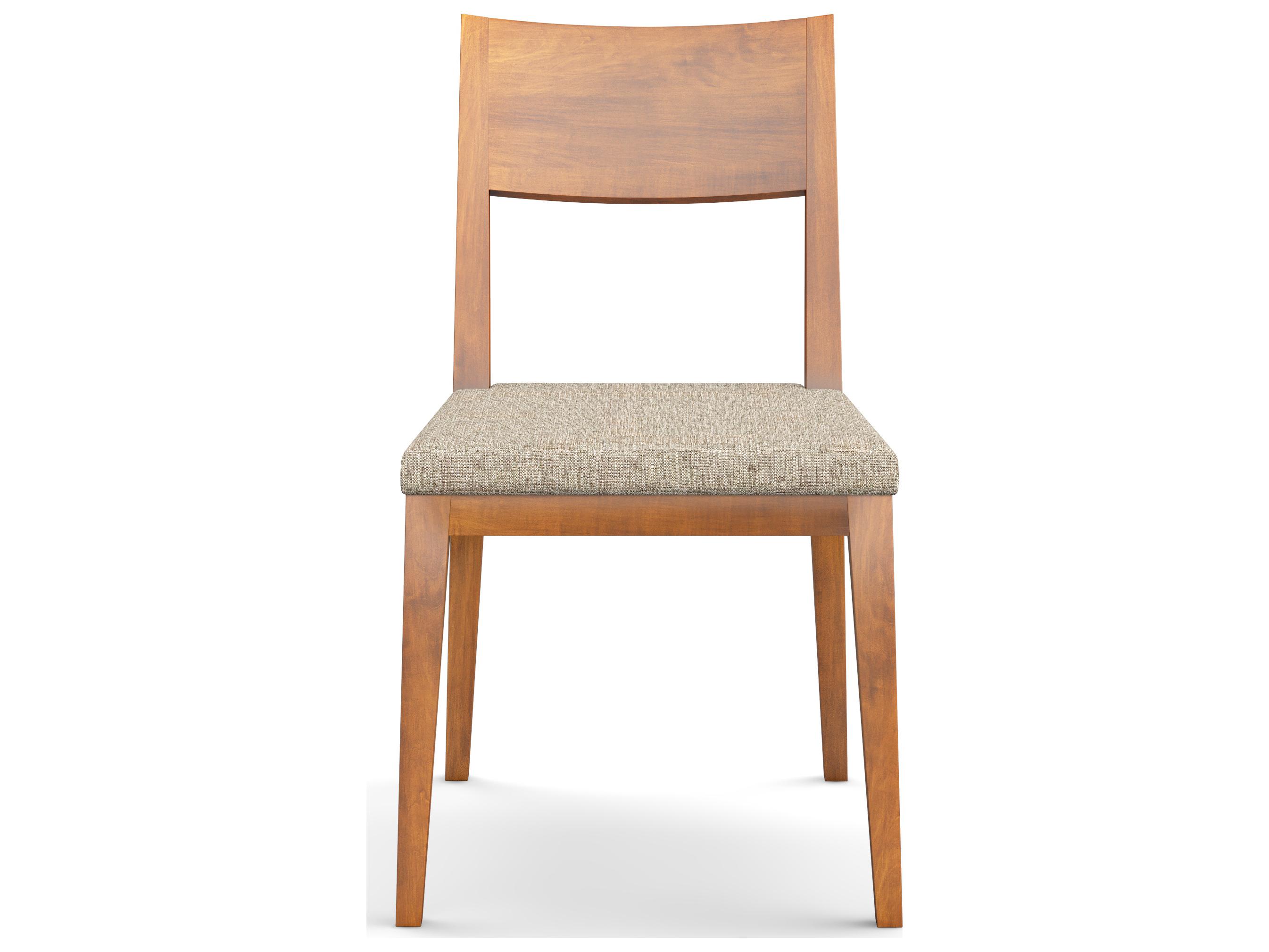 Saloom Parker Beech Wood Beige Upholstered Armless Dining Chair