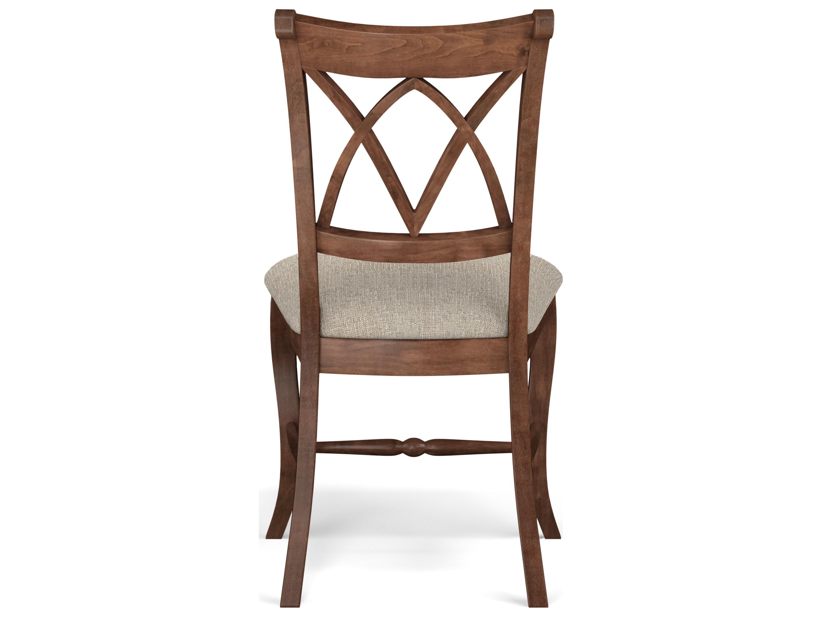 Saloom Emma Beech Wood Beige Upholstered Armless Dining Chair