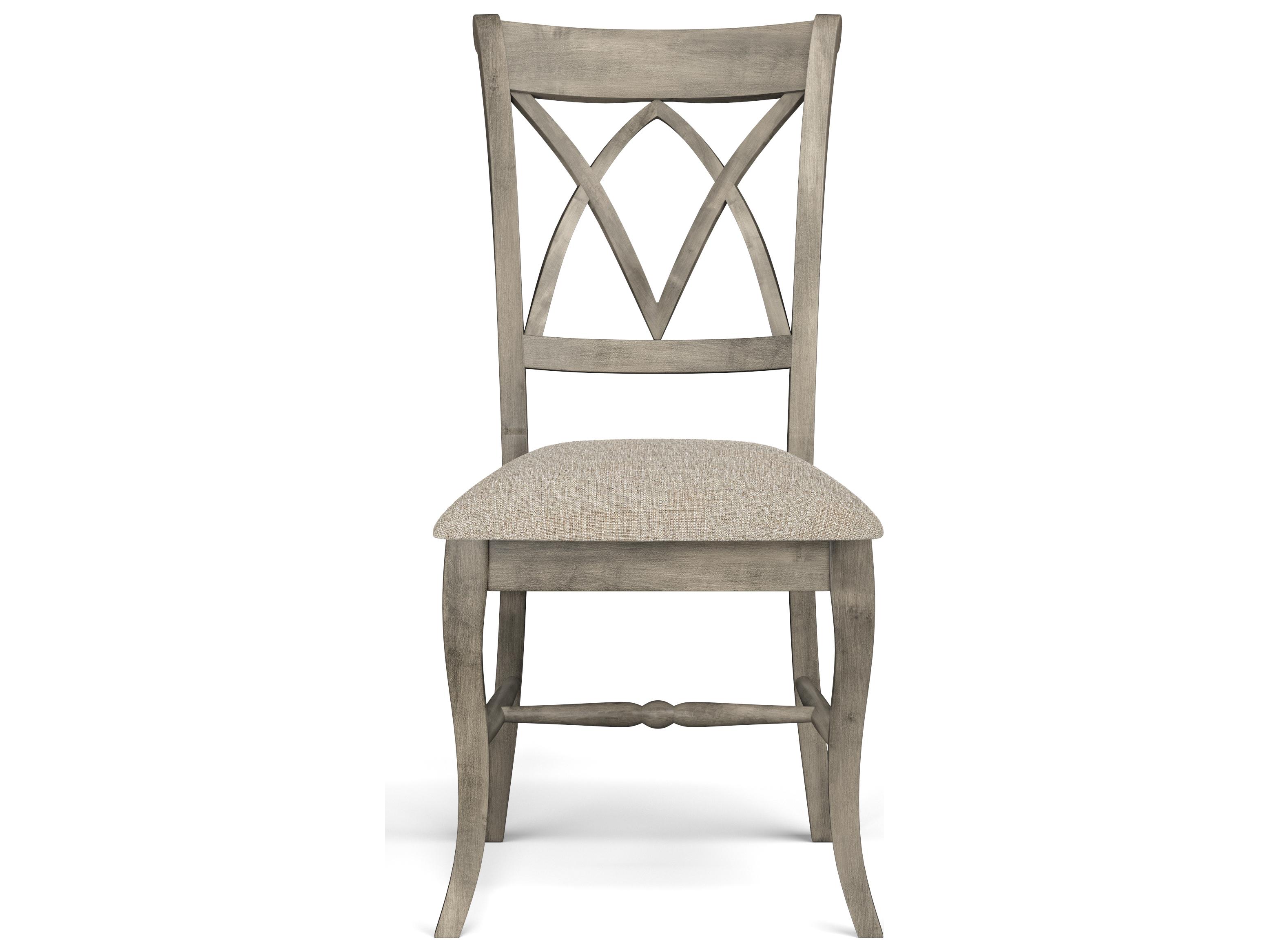 Saloom Emma Beech Wood Beige Upholstered Armless Dining Chair