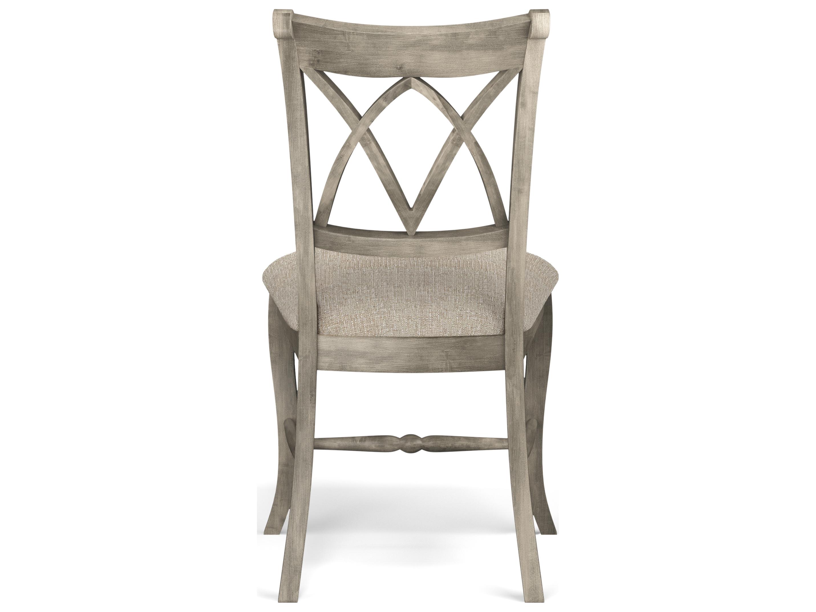 Saloom Emma Beech Wood Beige Upholstered Armless Dining Chair