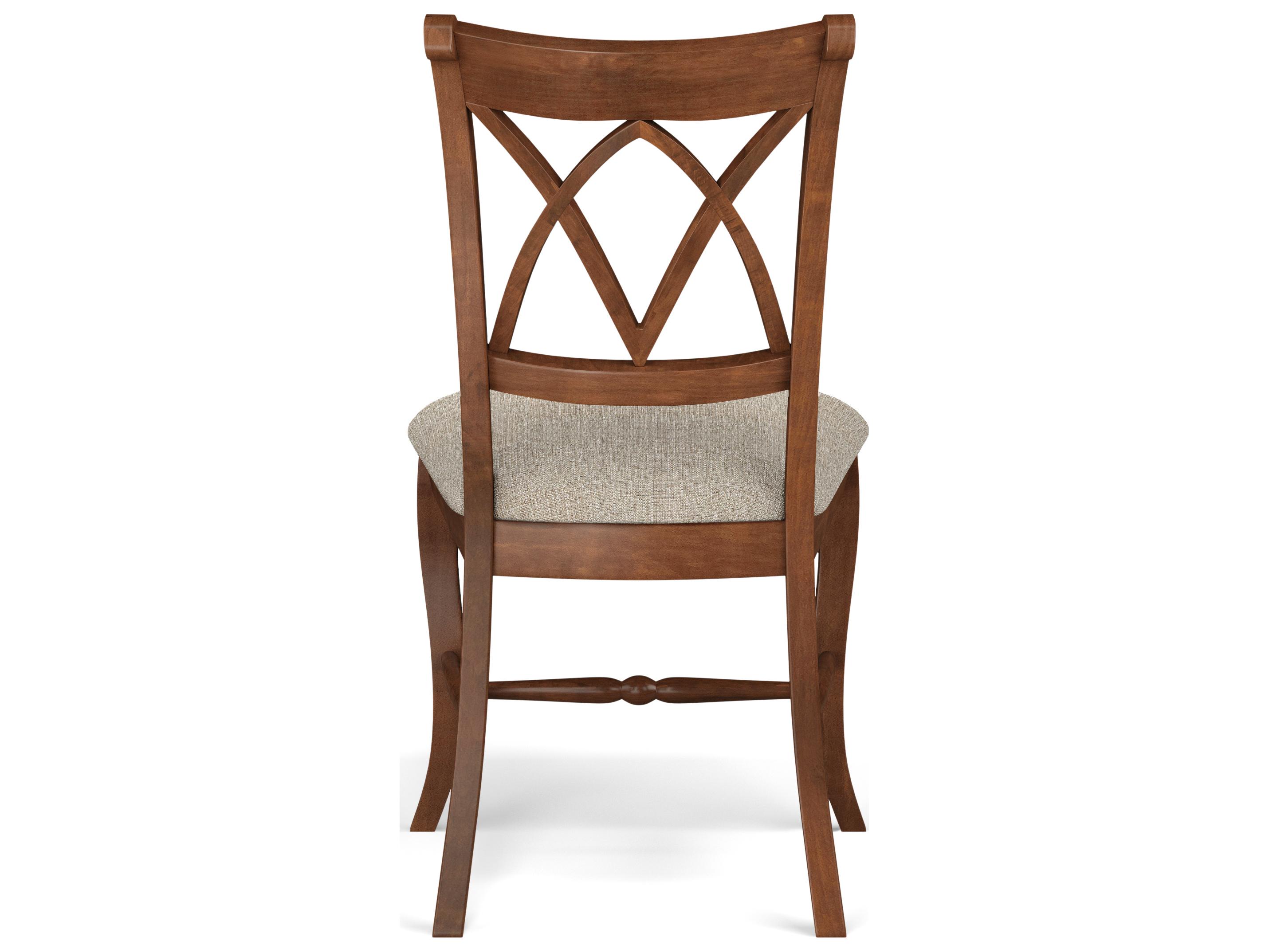 Saloom Emma Beech Wood Beige Upholstered Armless Dining Chair