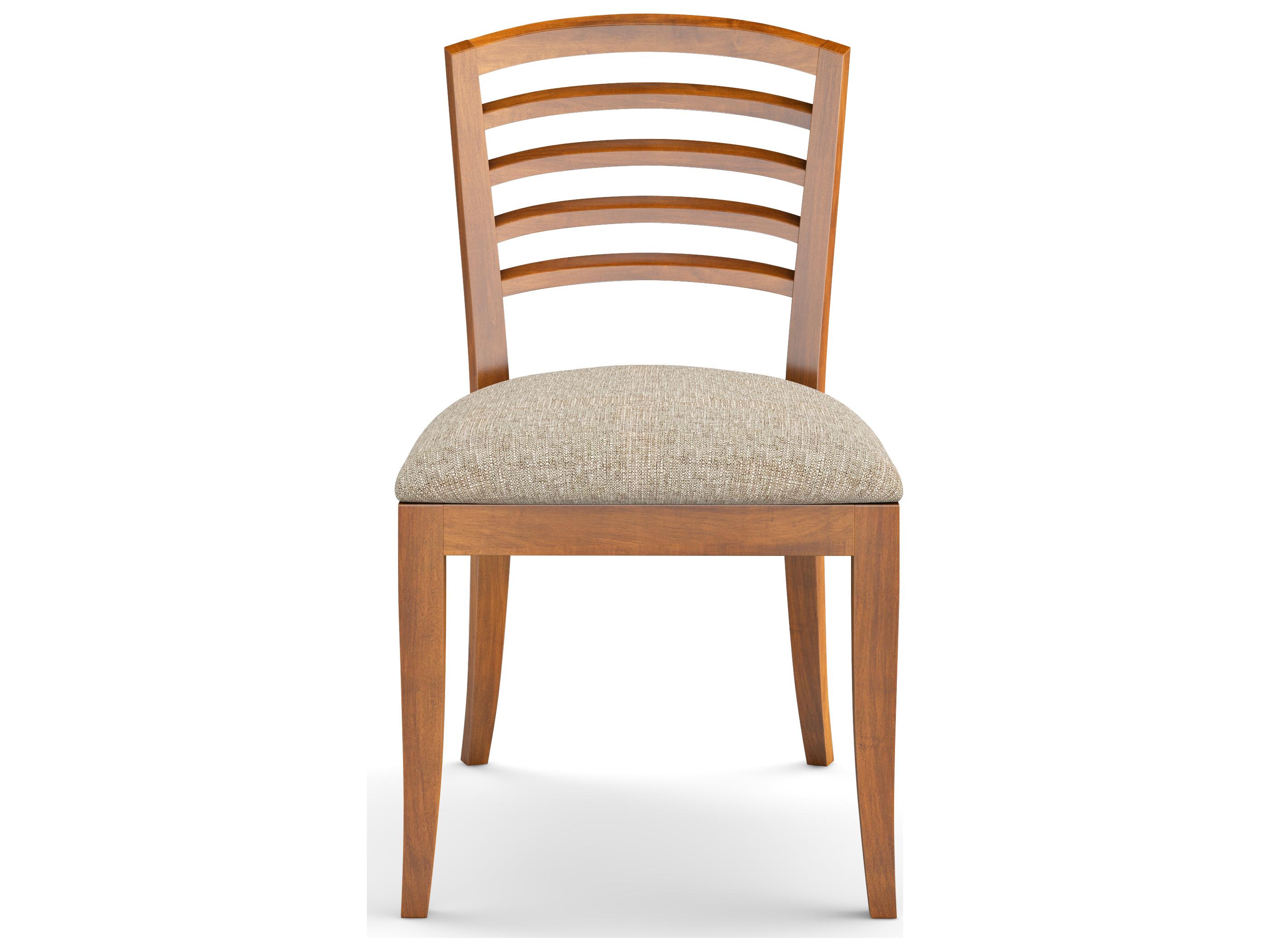 Saloom Campbell Beech Wood Beige Upholstered Armless Dining Chair