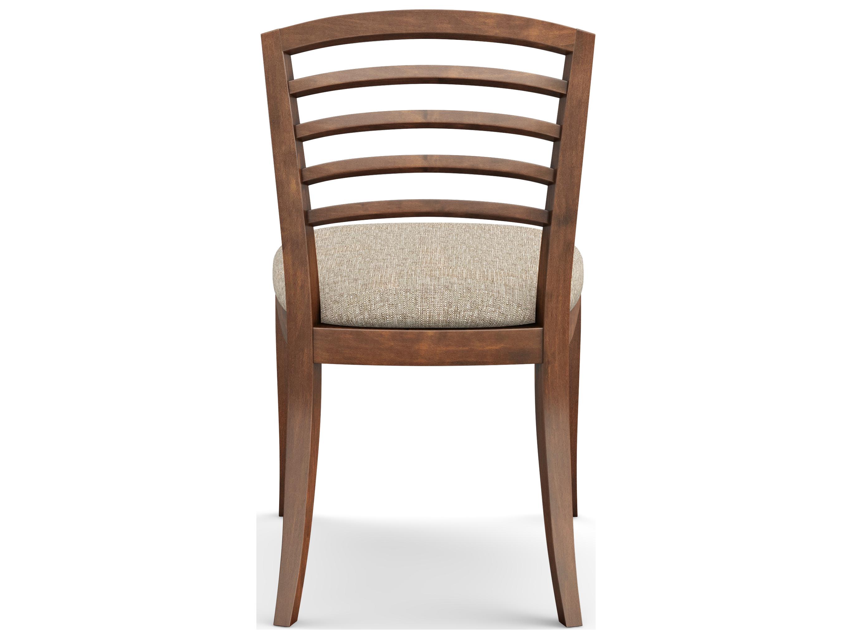Saloom Campbell Beech Wood Beige Upholstered Armless Dining Chair
