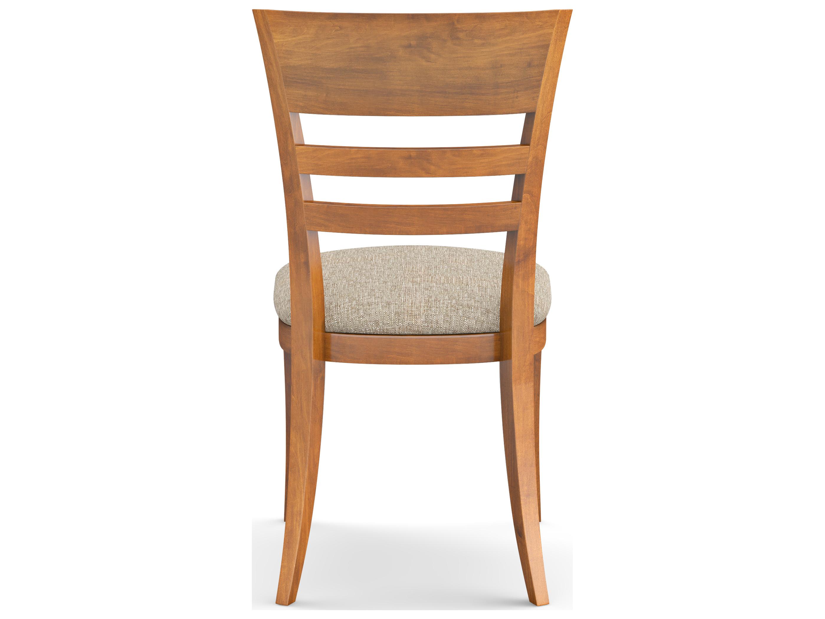 Saloom Sophia Beech Wood Beige Upholstered Armless Dining Chair
