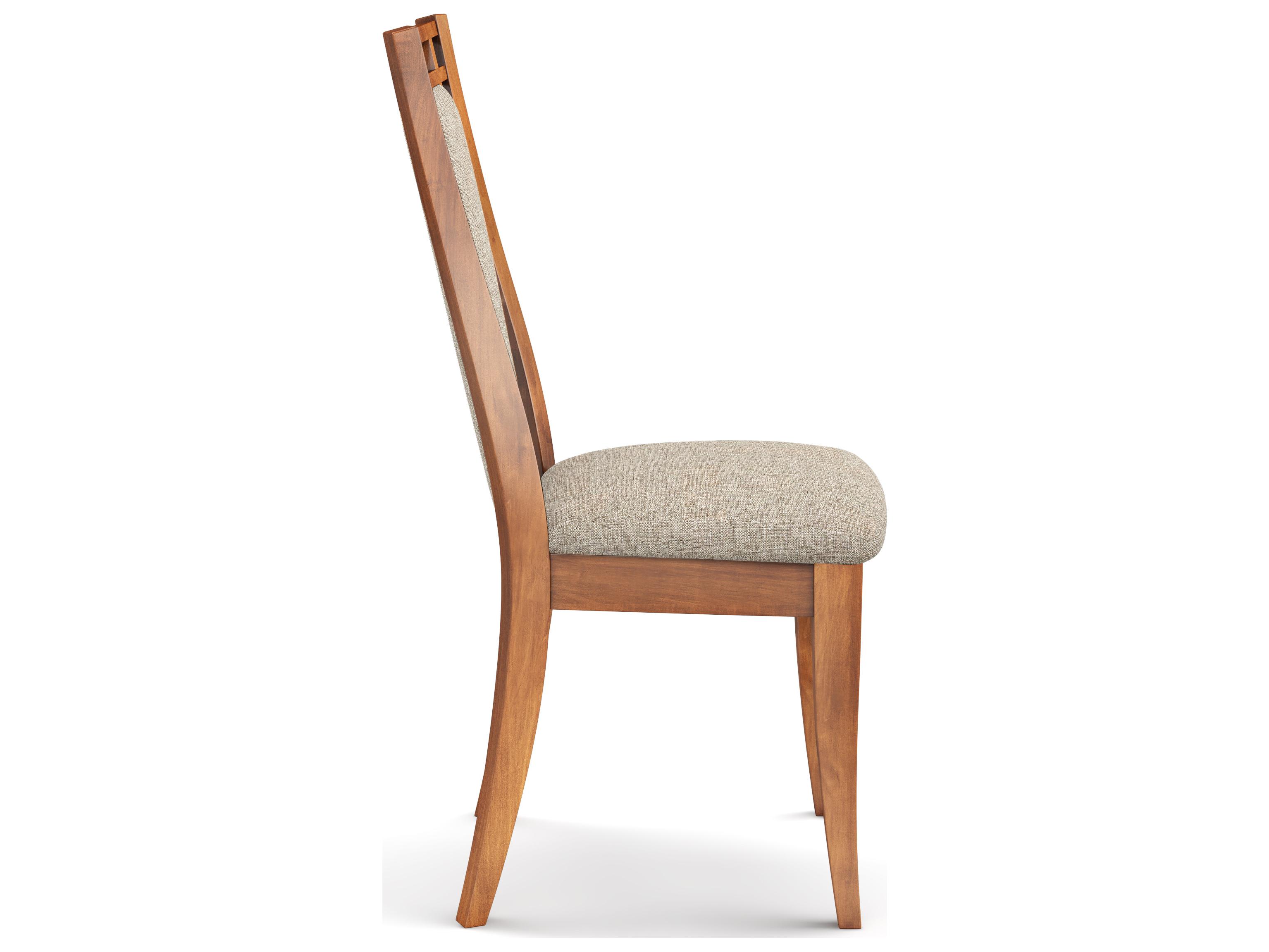 Saloom Amelia Beech Wood Beige Upholstered Armless Dining Chair