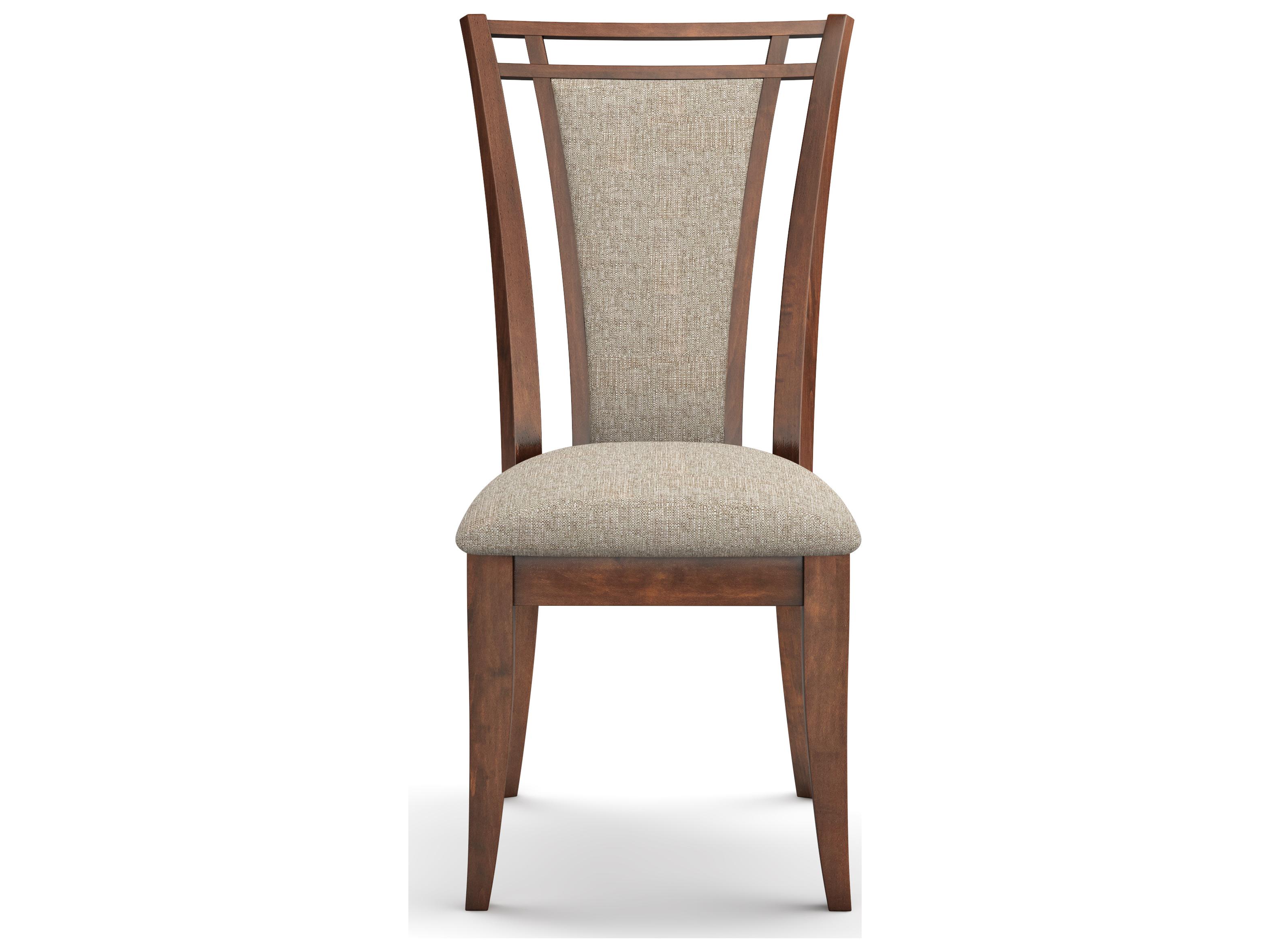 Saloom Amelia Beech Wood Beige Upholstered Armless Dining Chair