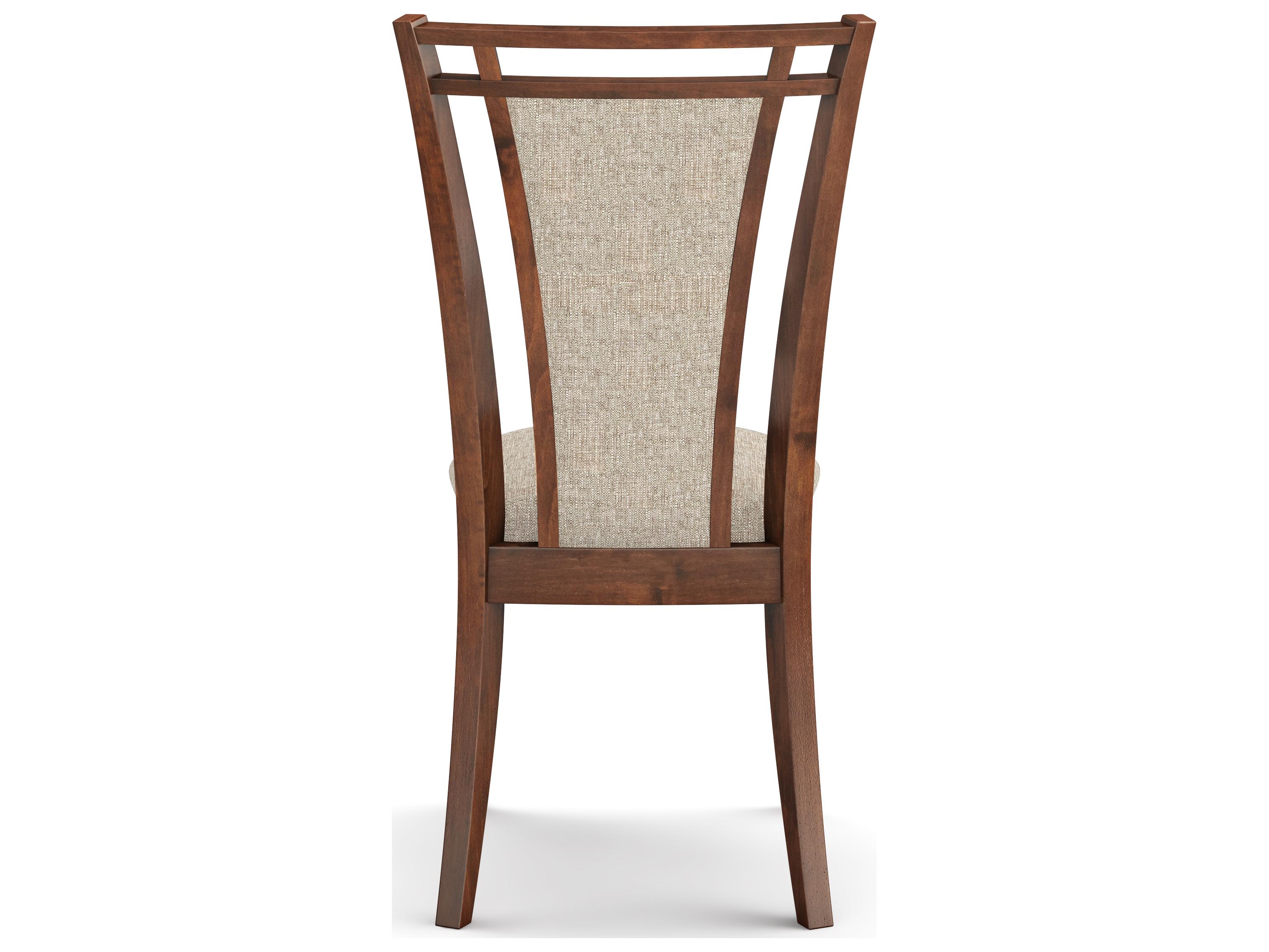 Saloom Amelia Beech Wood Beige Upholstered Armless Dining Chair