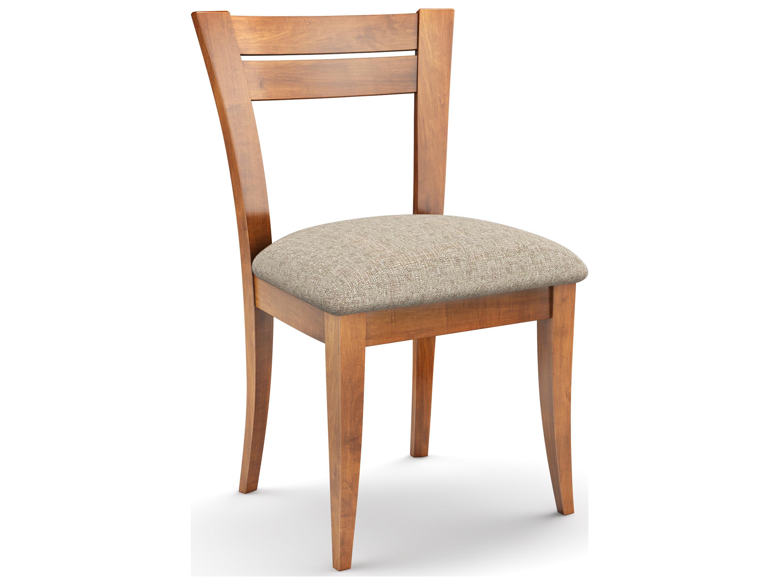 Saloom James Beech Wood Beige Upholstered Armless Dining Chair