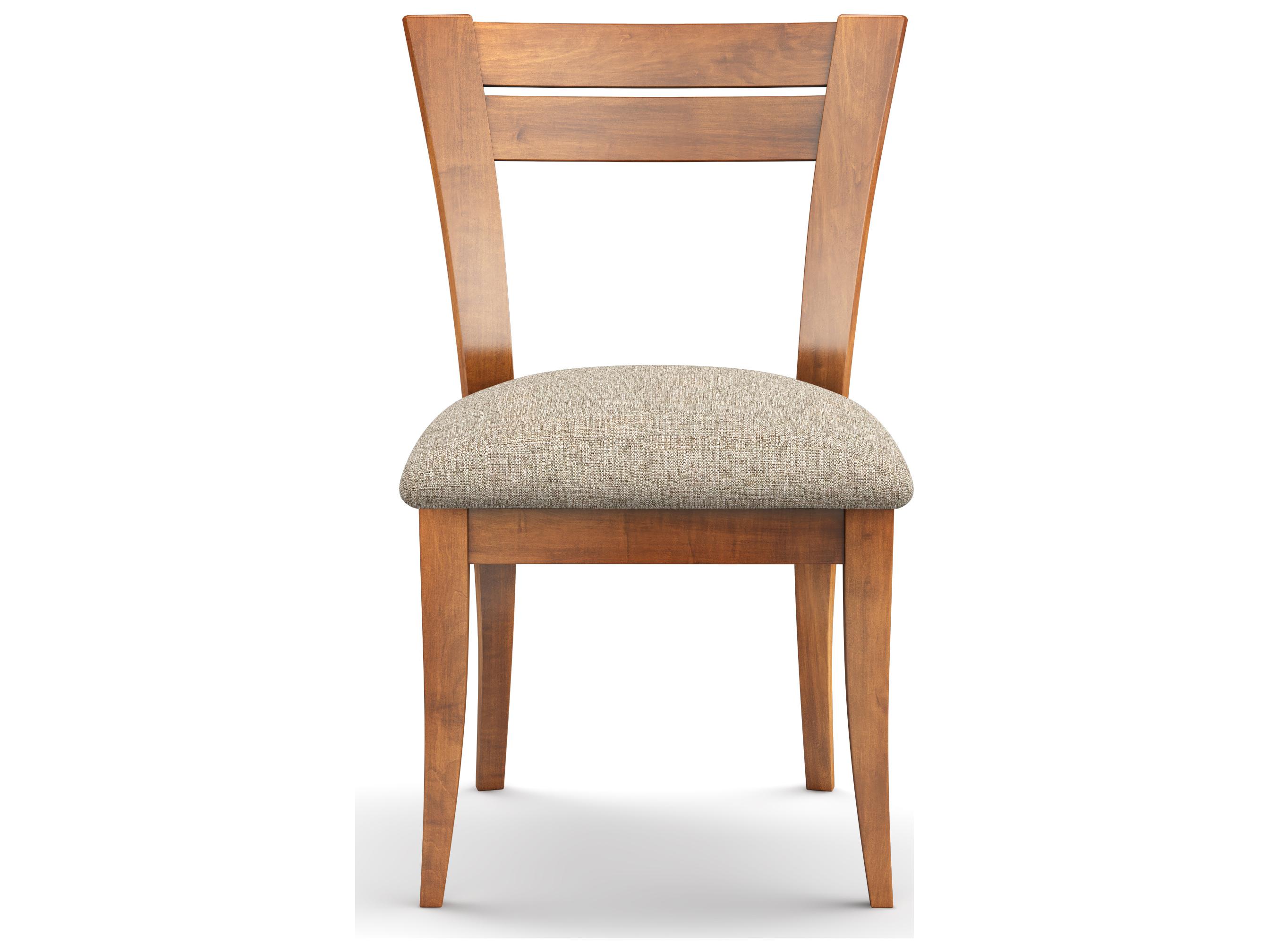 Saloom James Beech Wood Beige Upholstered Armless Dining Chair