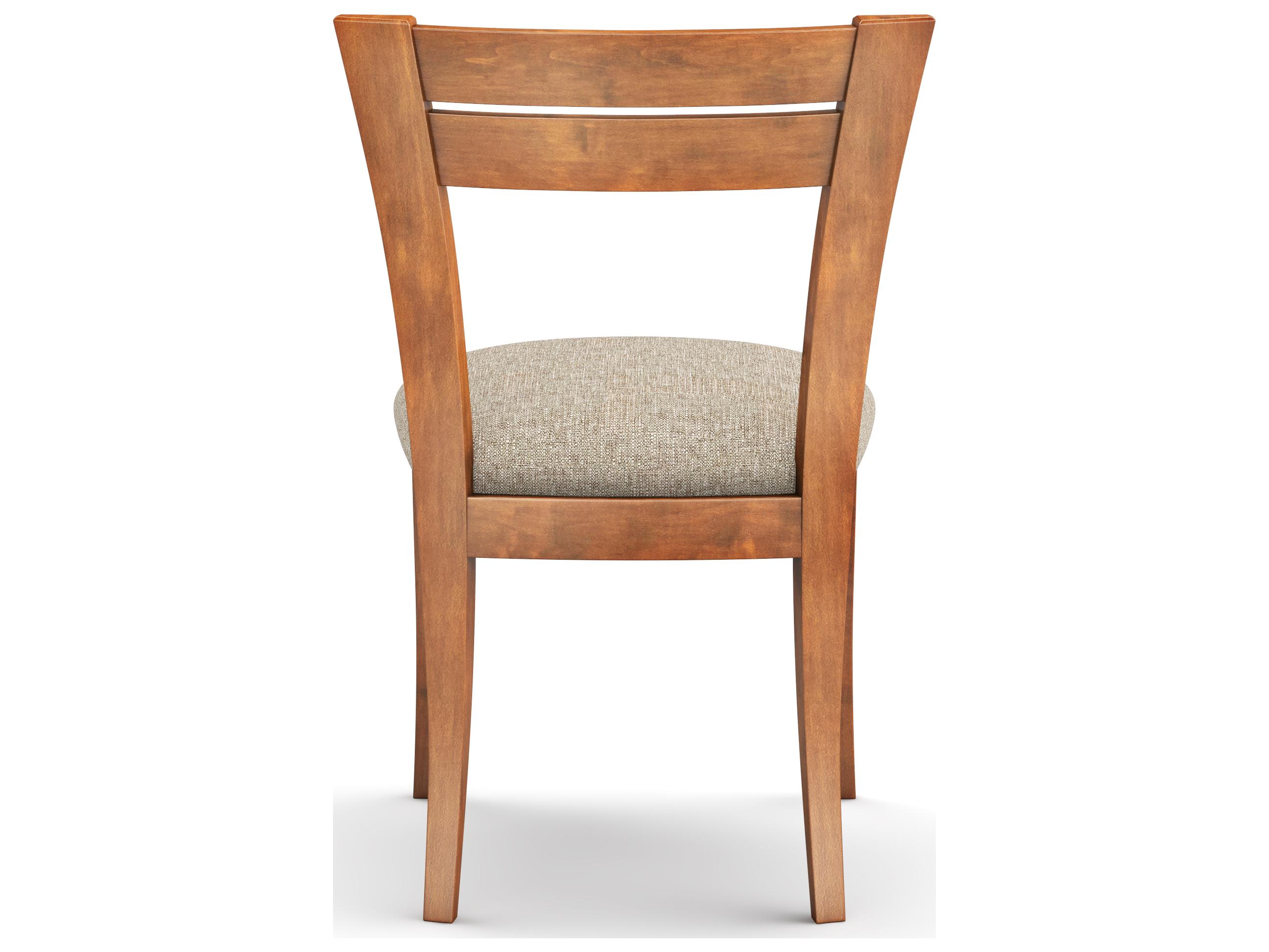 Saloom James Beech Wood Beige Upholstered Armless Dining Chair