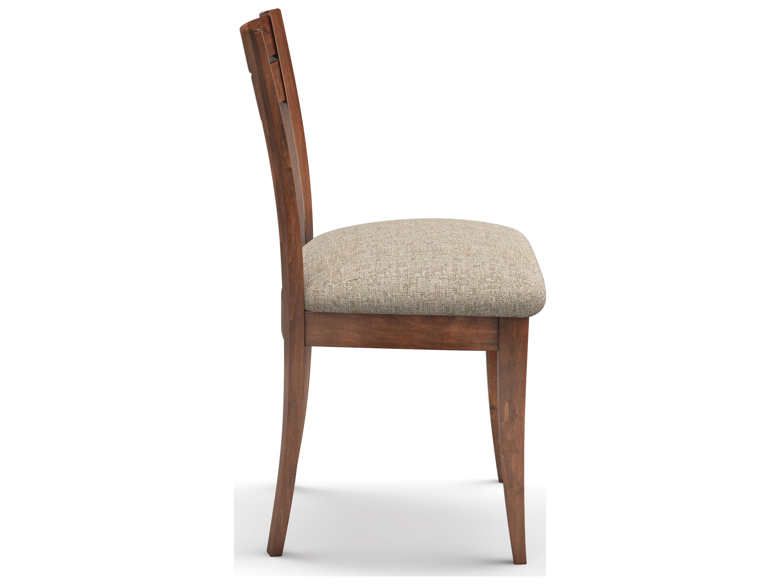 Saloom James Beech Wood Beige Upholstered Armless Dining Chair