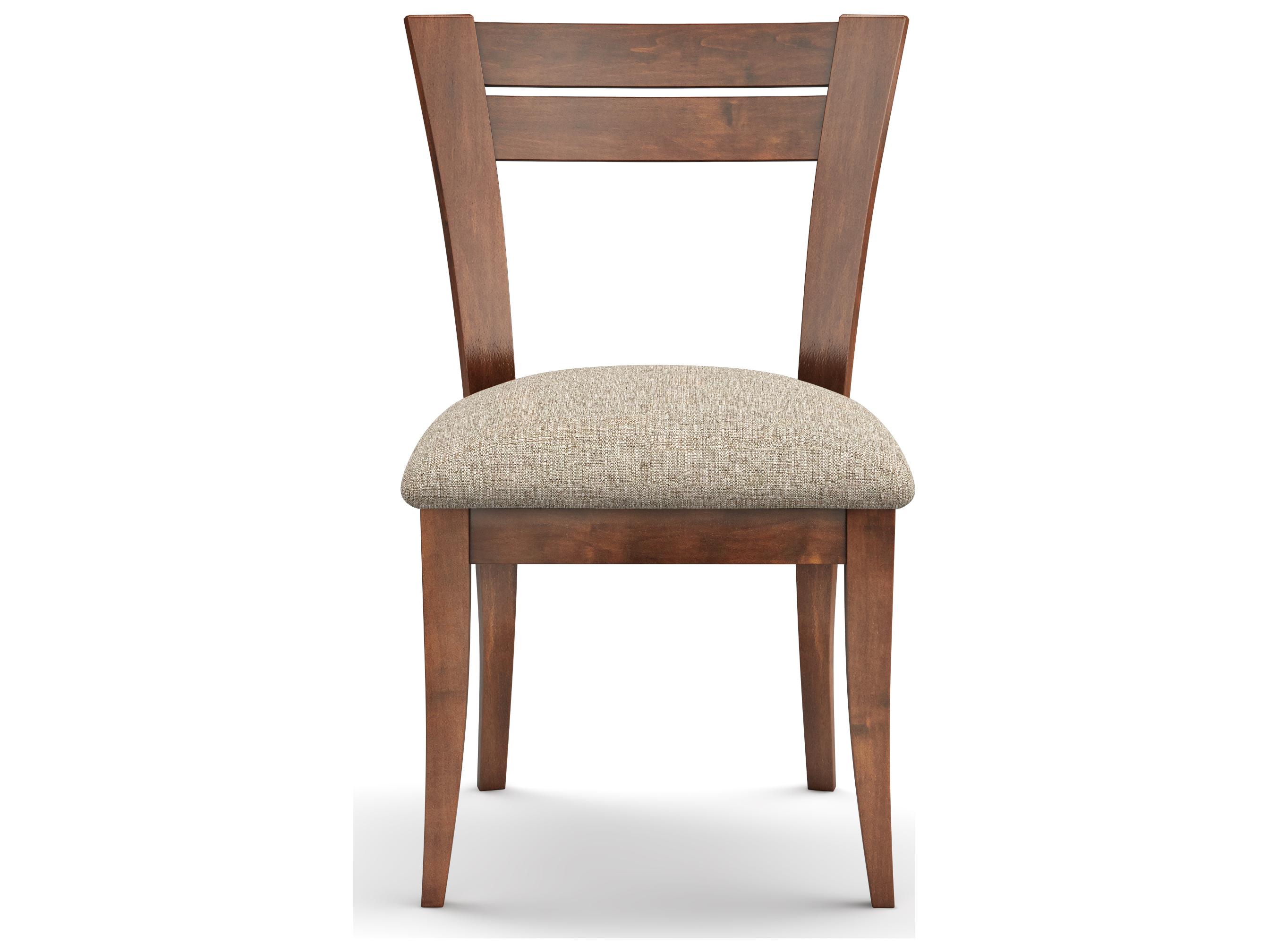 Saloom James Beech Wood Beige Upholstered Armless Dining Chair