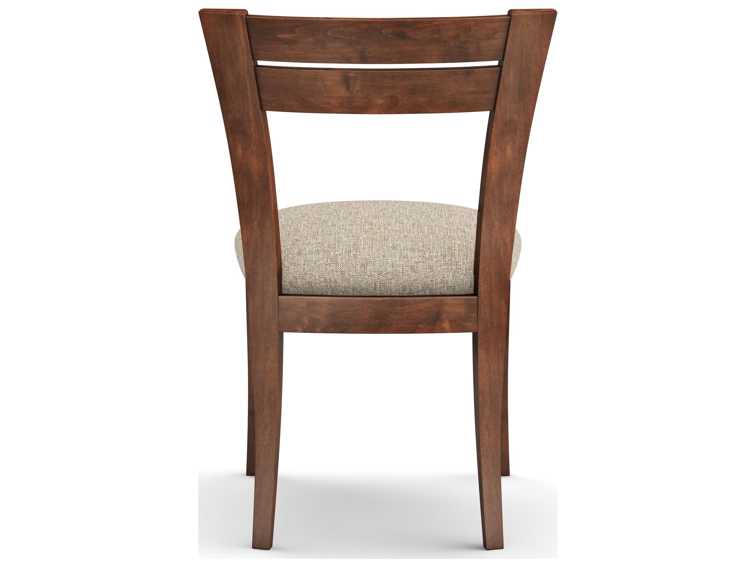 Saloom James Beech Wood Beige Upholstered Armless Dining Chair