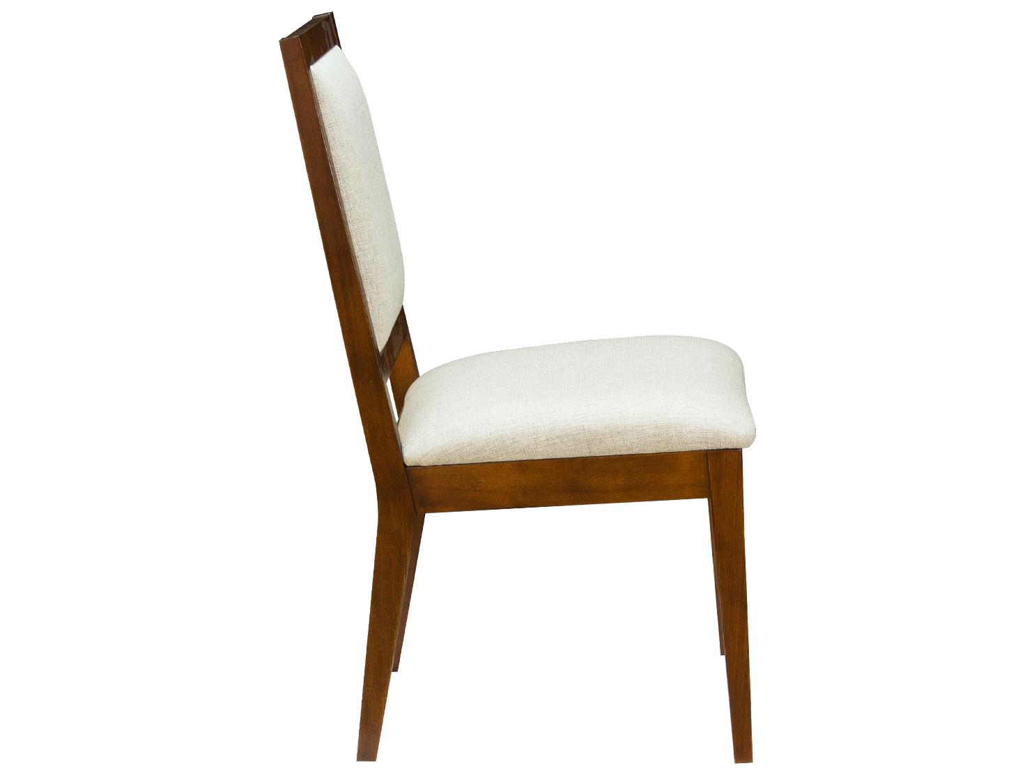Saloom Evelyn Beech Wood White Upholstered Armless Dining Chair