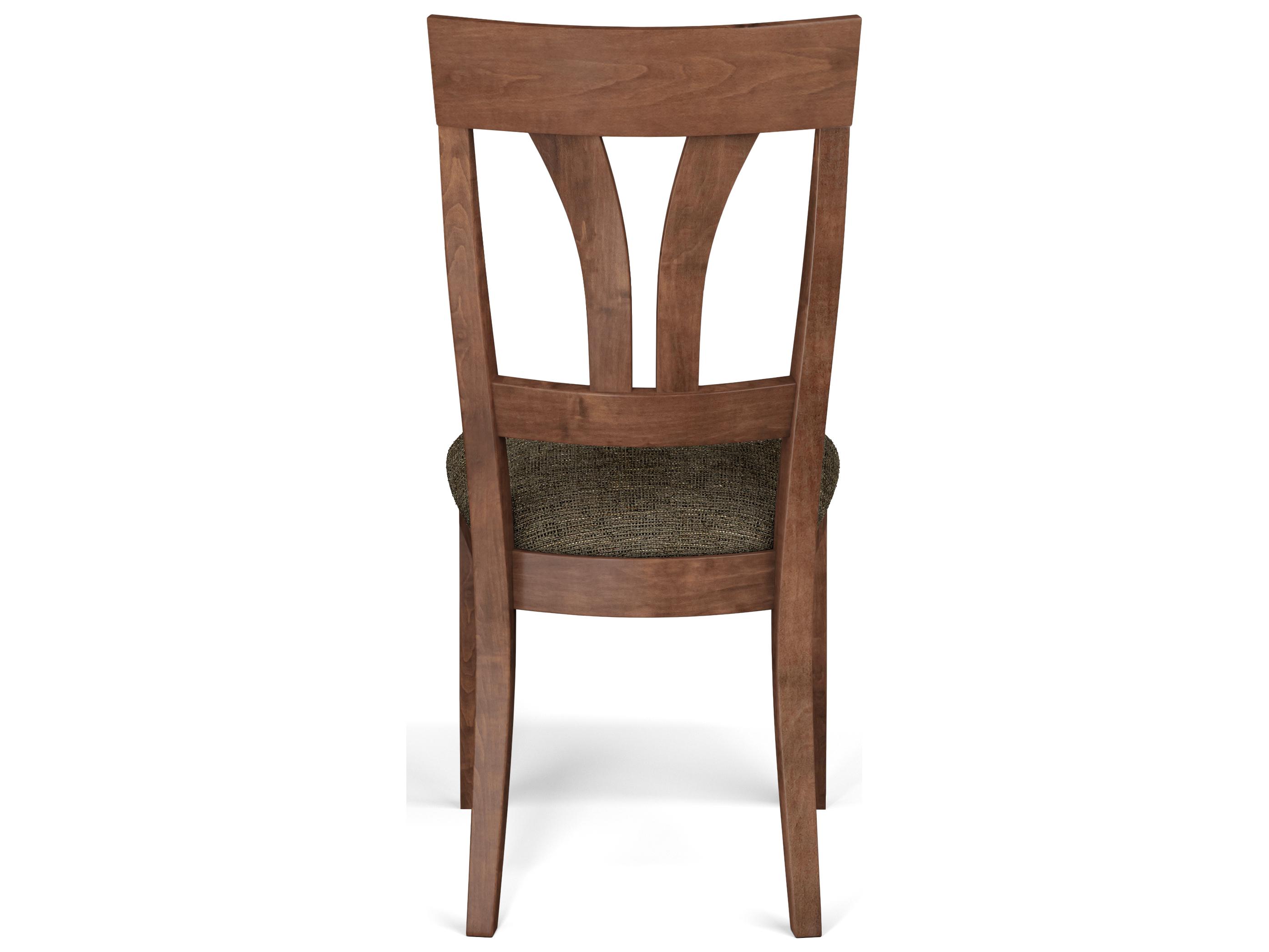 Saloom Kelly Beech Wood Brown Upholstered Armless Dining Chair