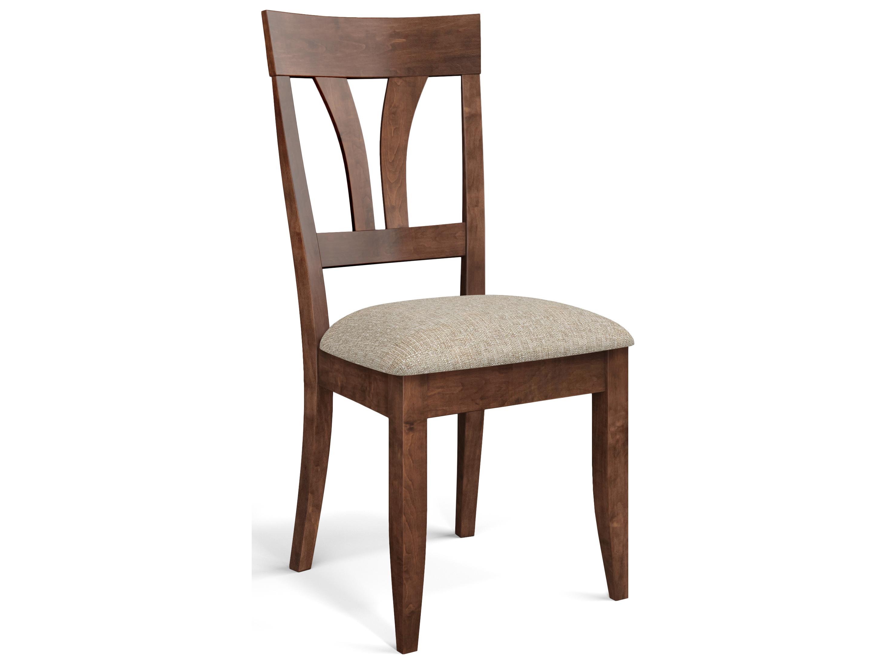 Saloom Kelly Beech Wood Beige Upholstered Armless Dining Chair