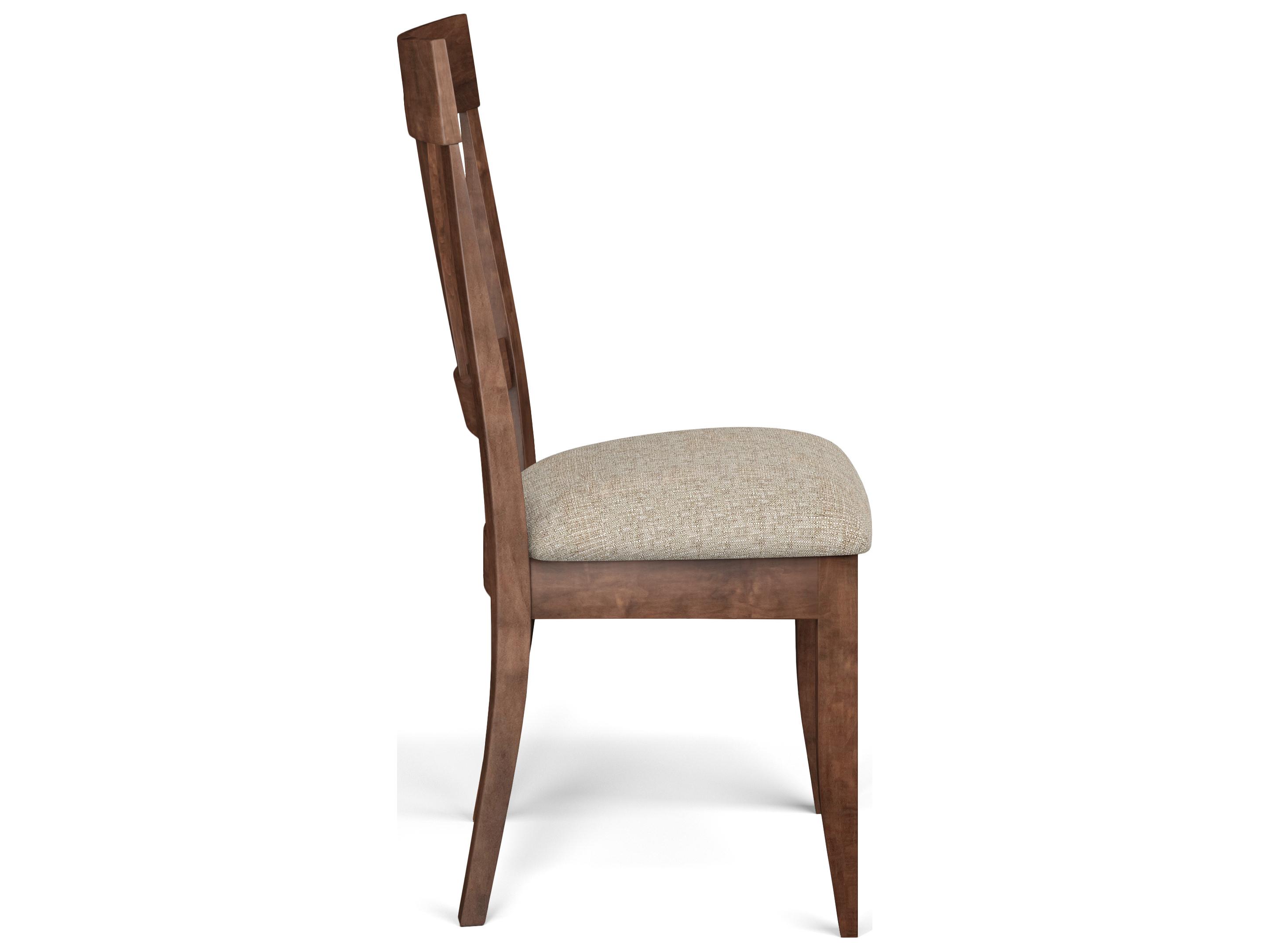 Saloom Kelly Beech Wood Beige Upholstered Armless Dining Chair