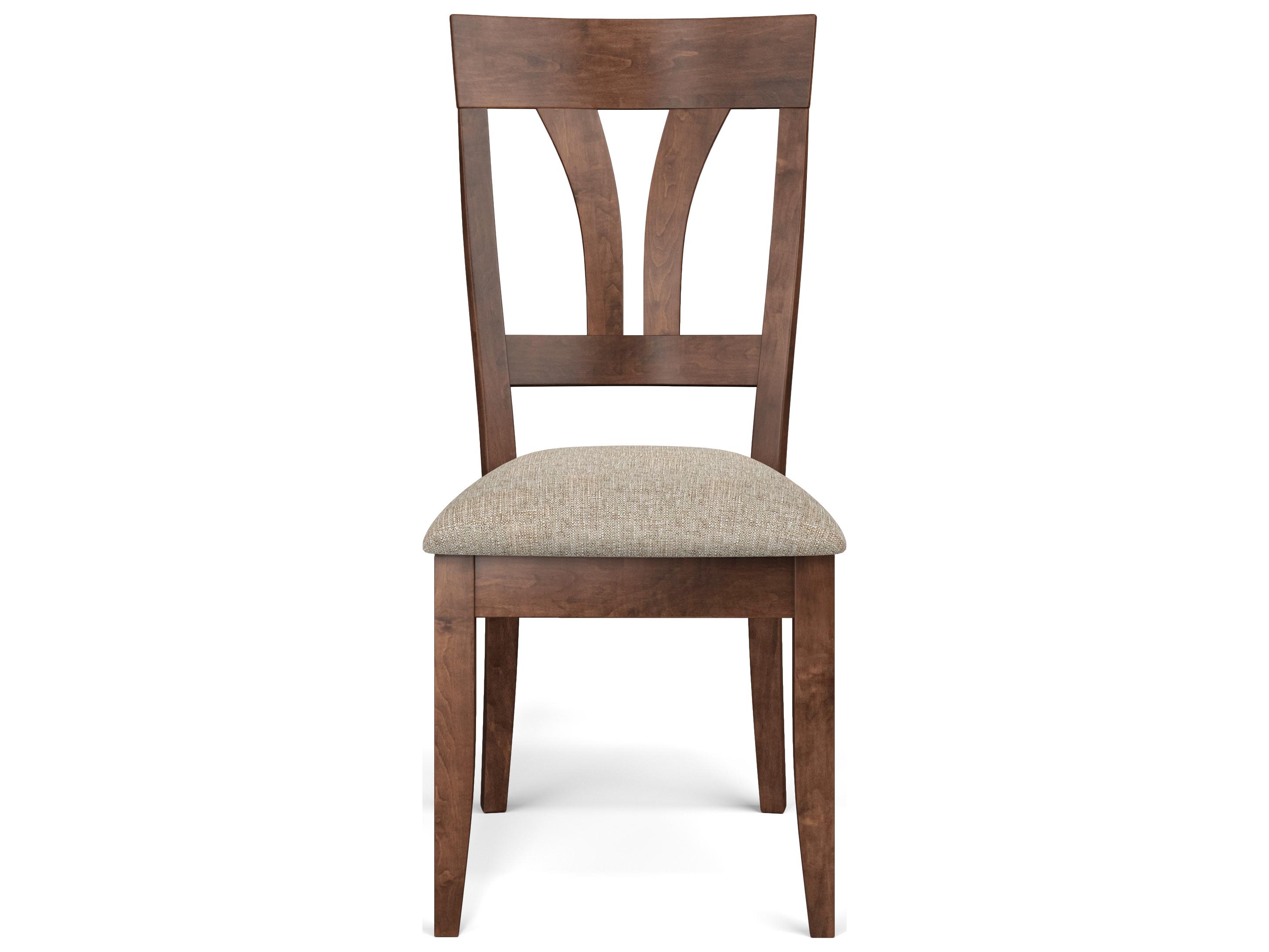 Saloom Kelly Beech Wood Beige Upholstered Armless Dining Chair