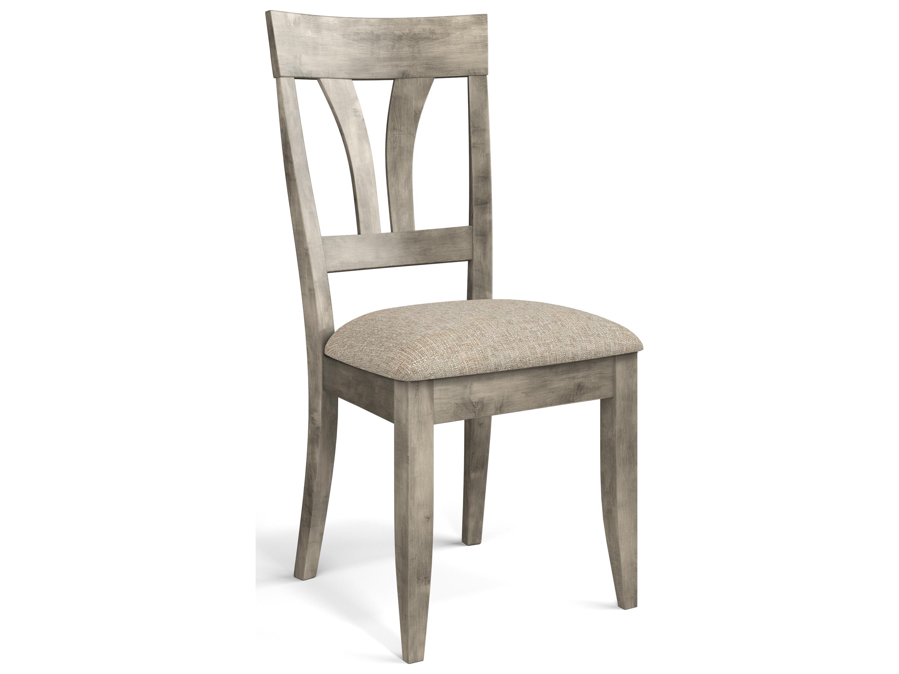 Saloom Kelly Beech Wood Beige Upholstered Armless Dining Chair