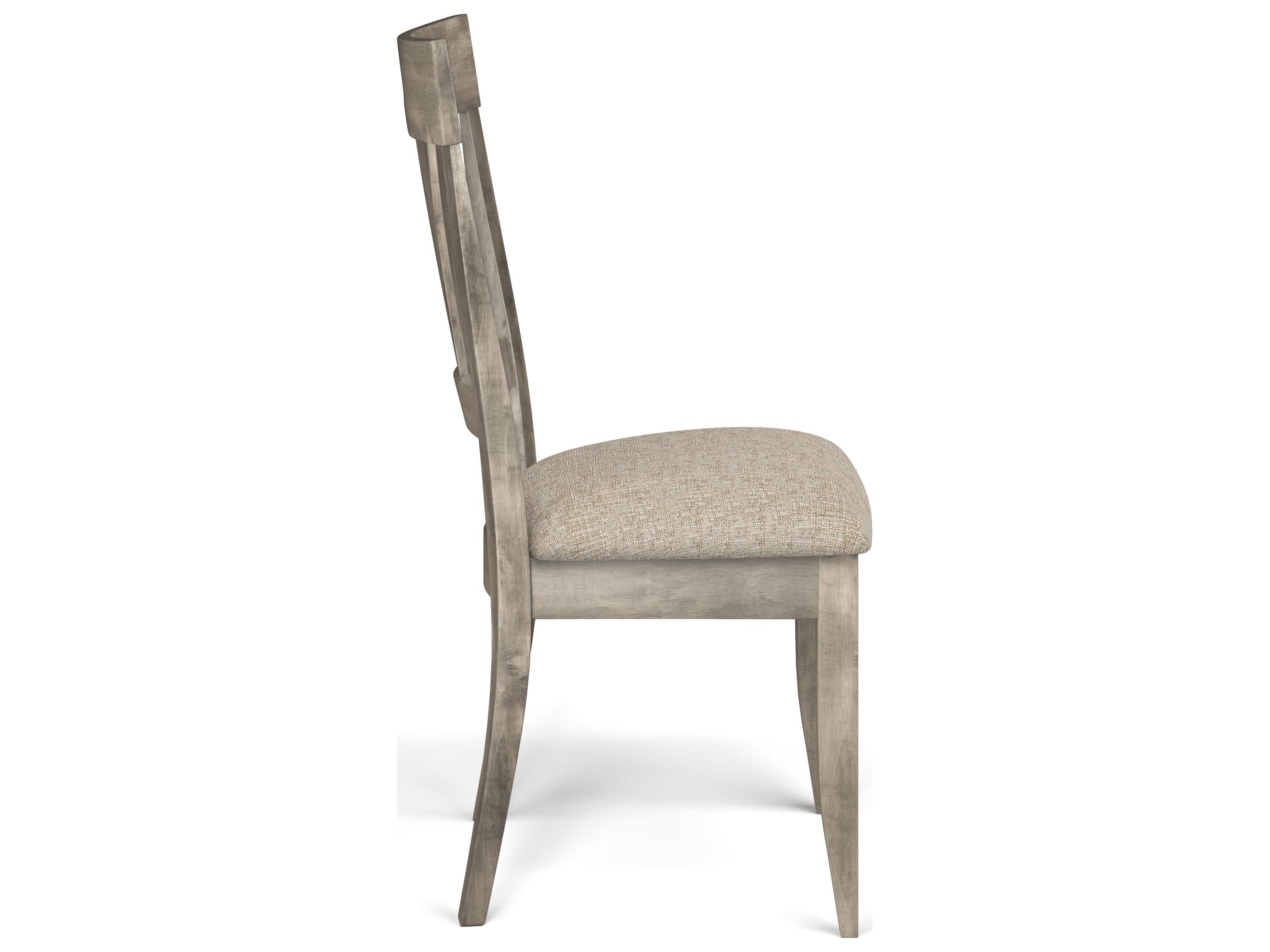 Saloom Kelly Beech Wood Beige Upholstered Armless Dining Chair