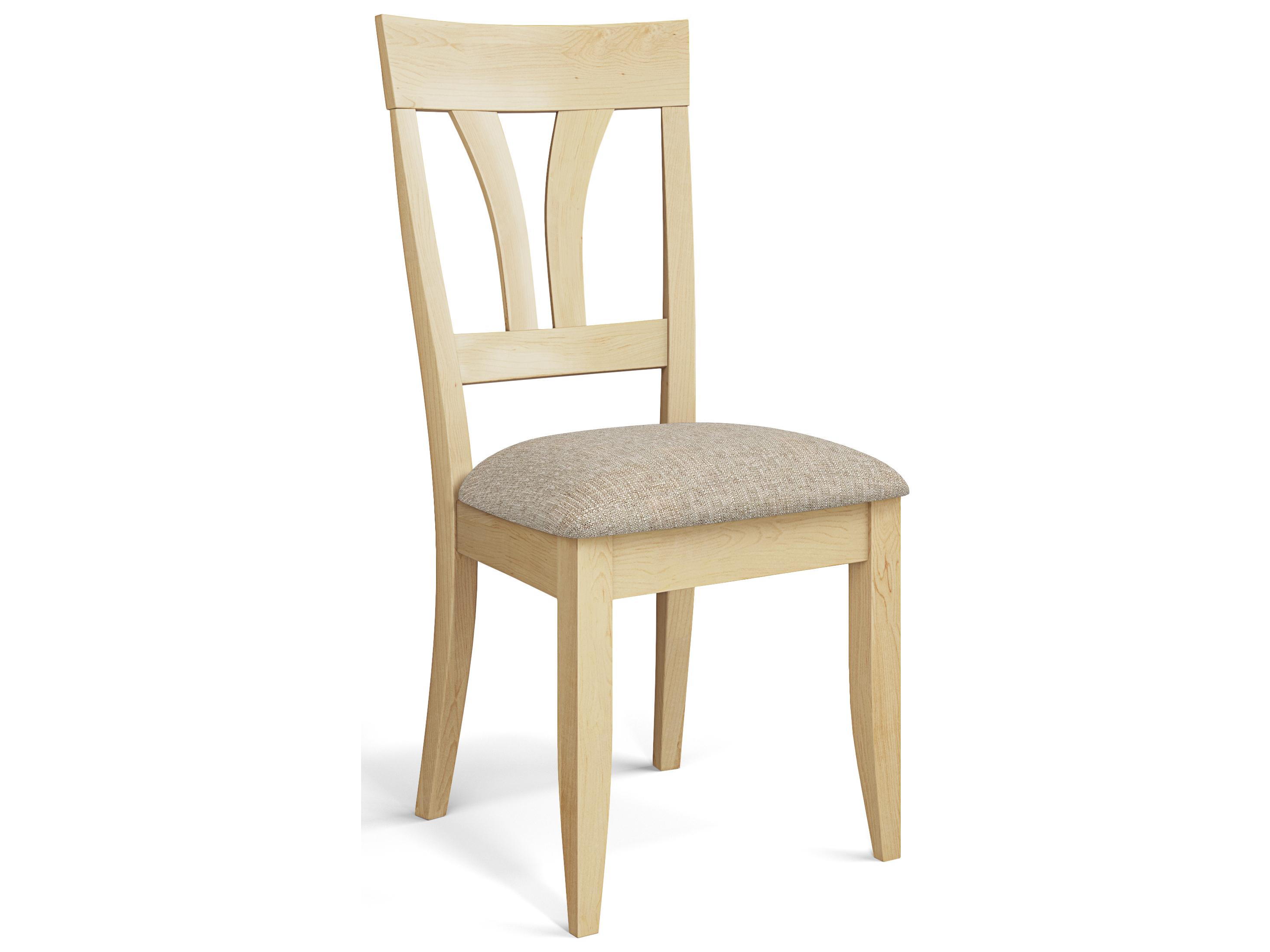Saloom Kelly Beech Wood Beige Upholstered Armless Dining Chair