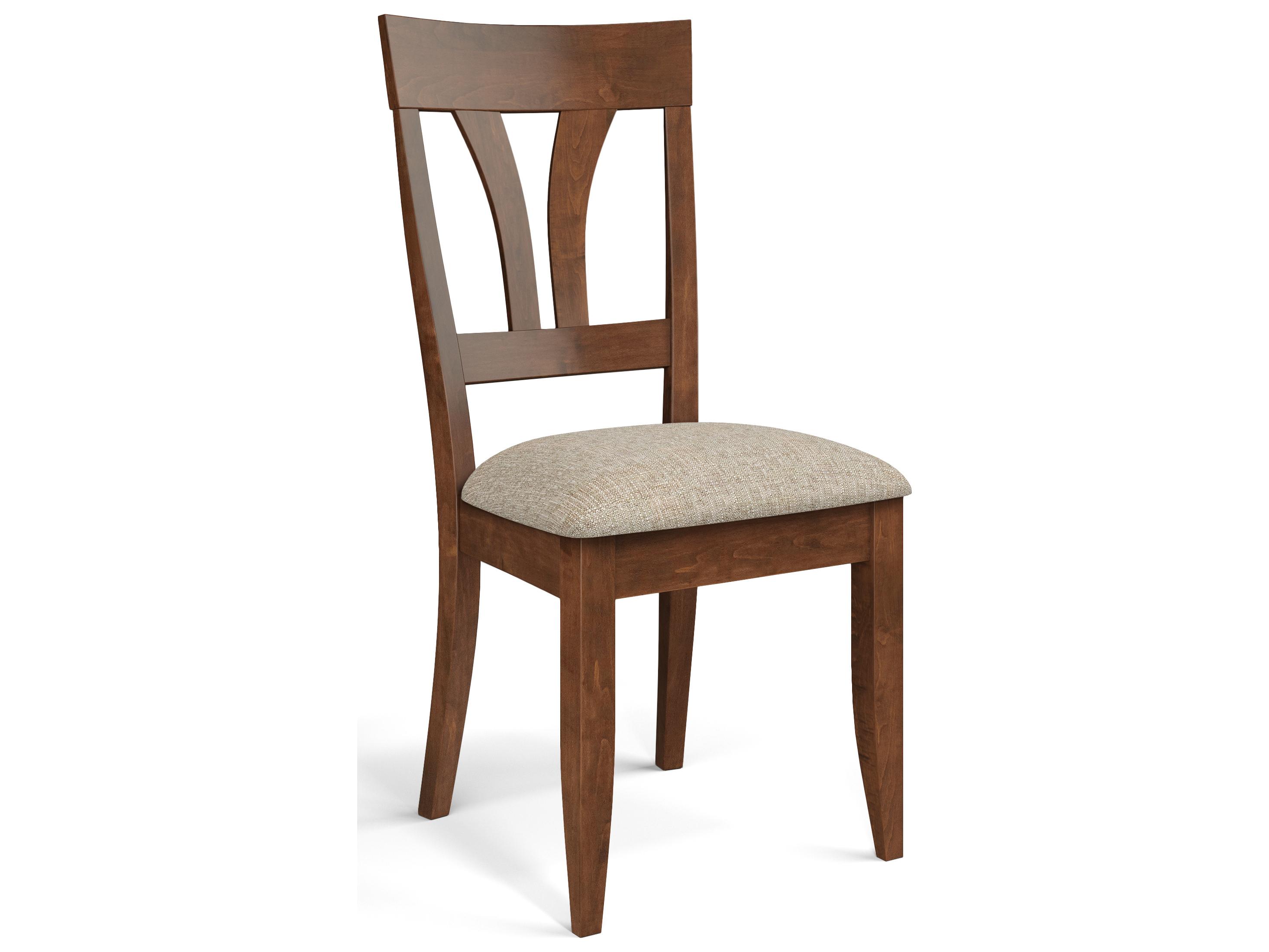 Saloom Kelly Beech Wood Beige Upholstered Armless Dining Chair