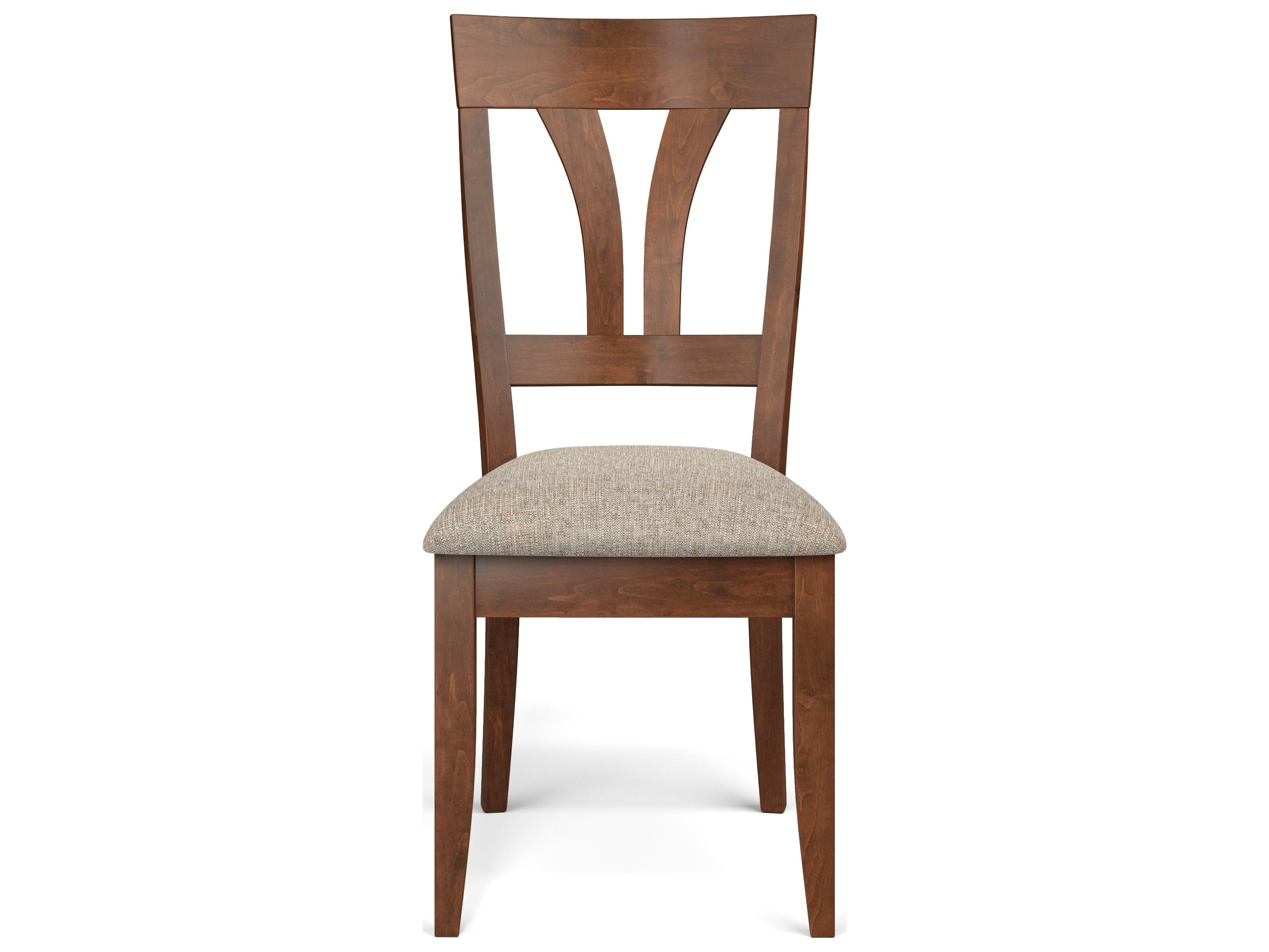 Saloom Kelly Beech Wood Beige Upholstered Armless Dining Chair